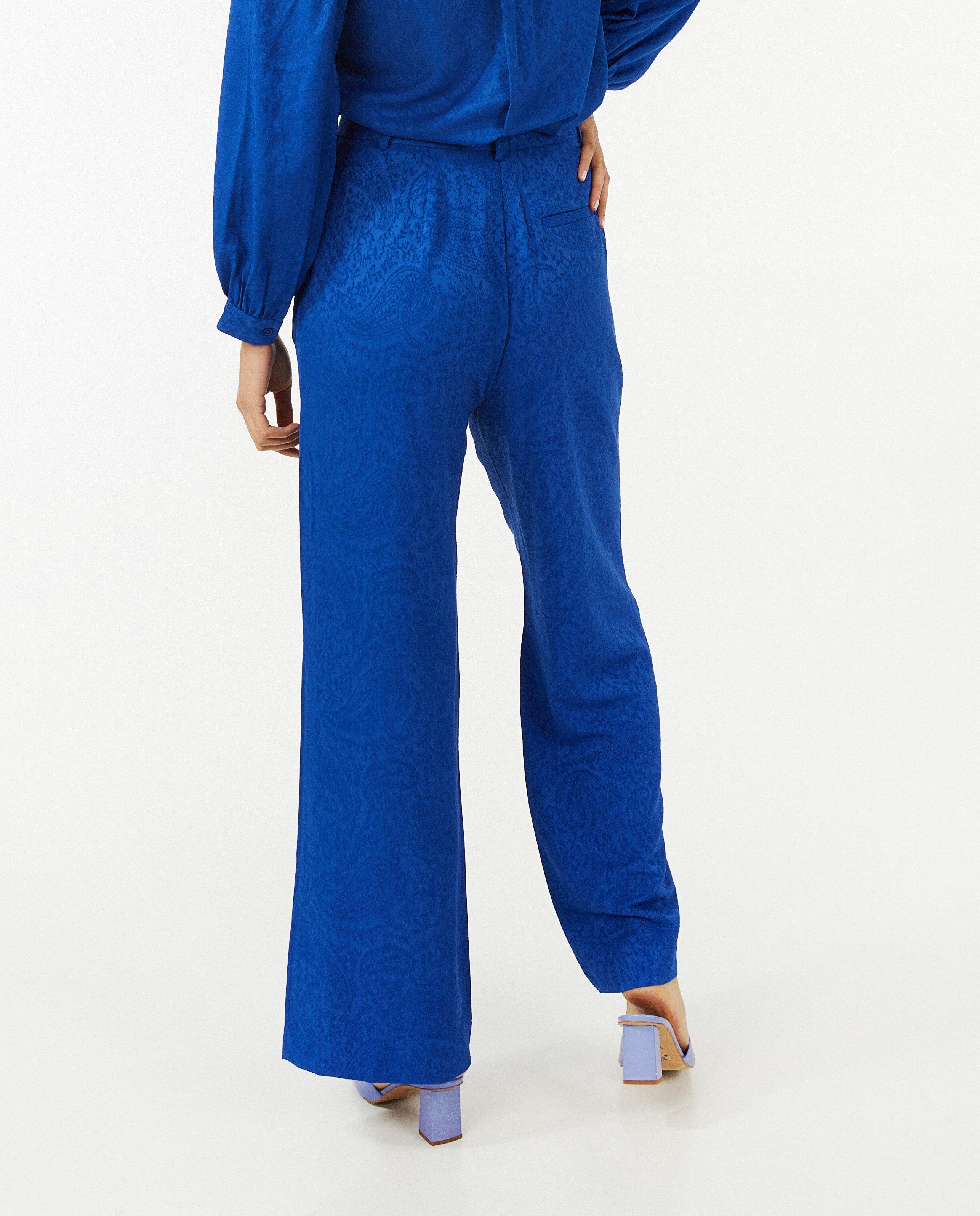 Pantalons - Pantalon jacquard, coupe à jambes larges