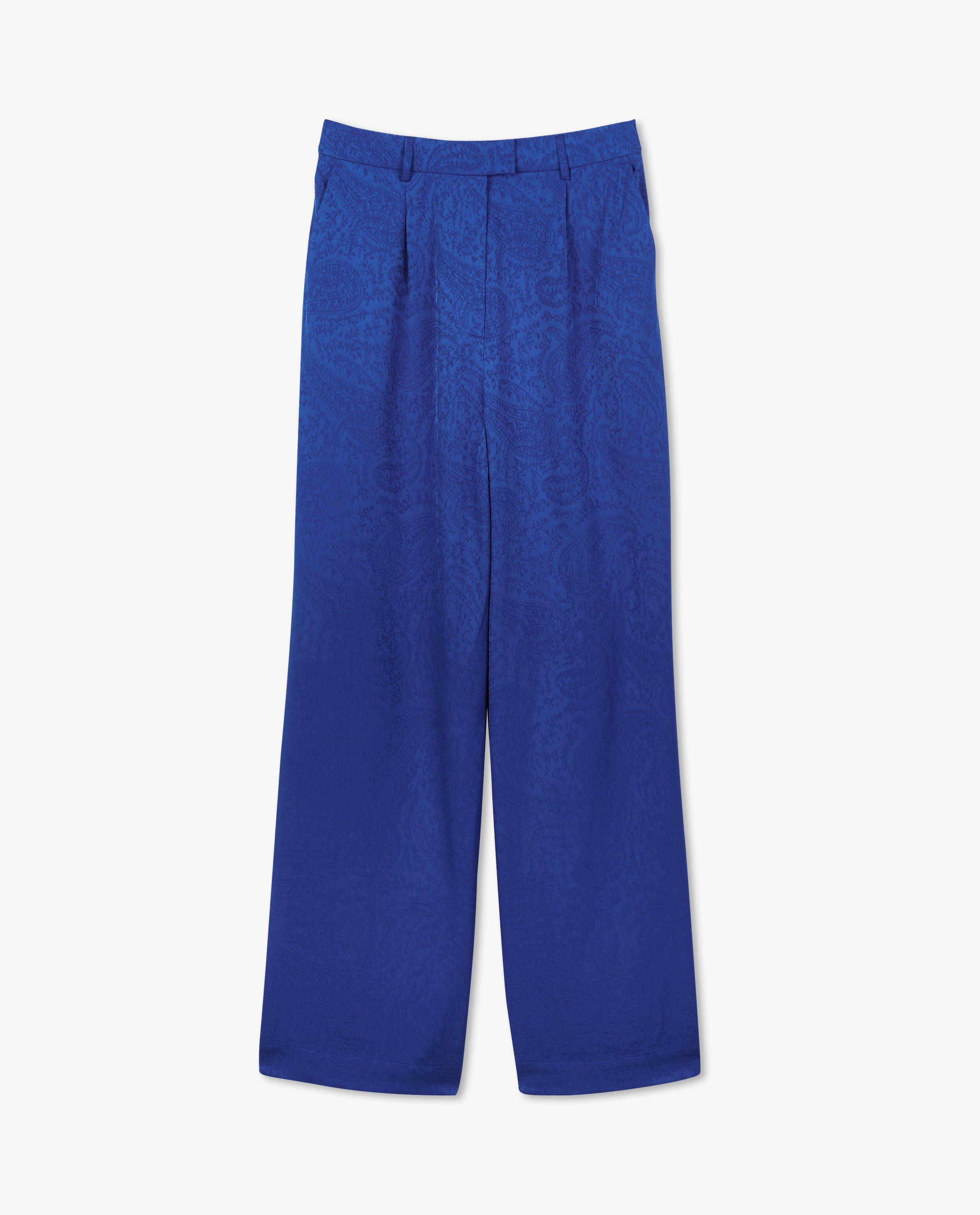 Pantalons - Pantalon jacquard, coupe à jambes larges