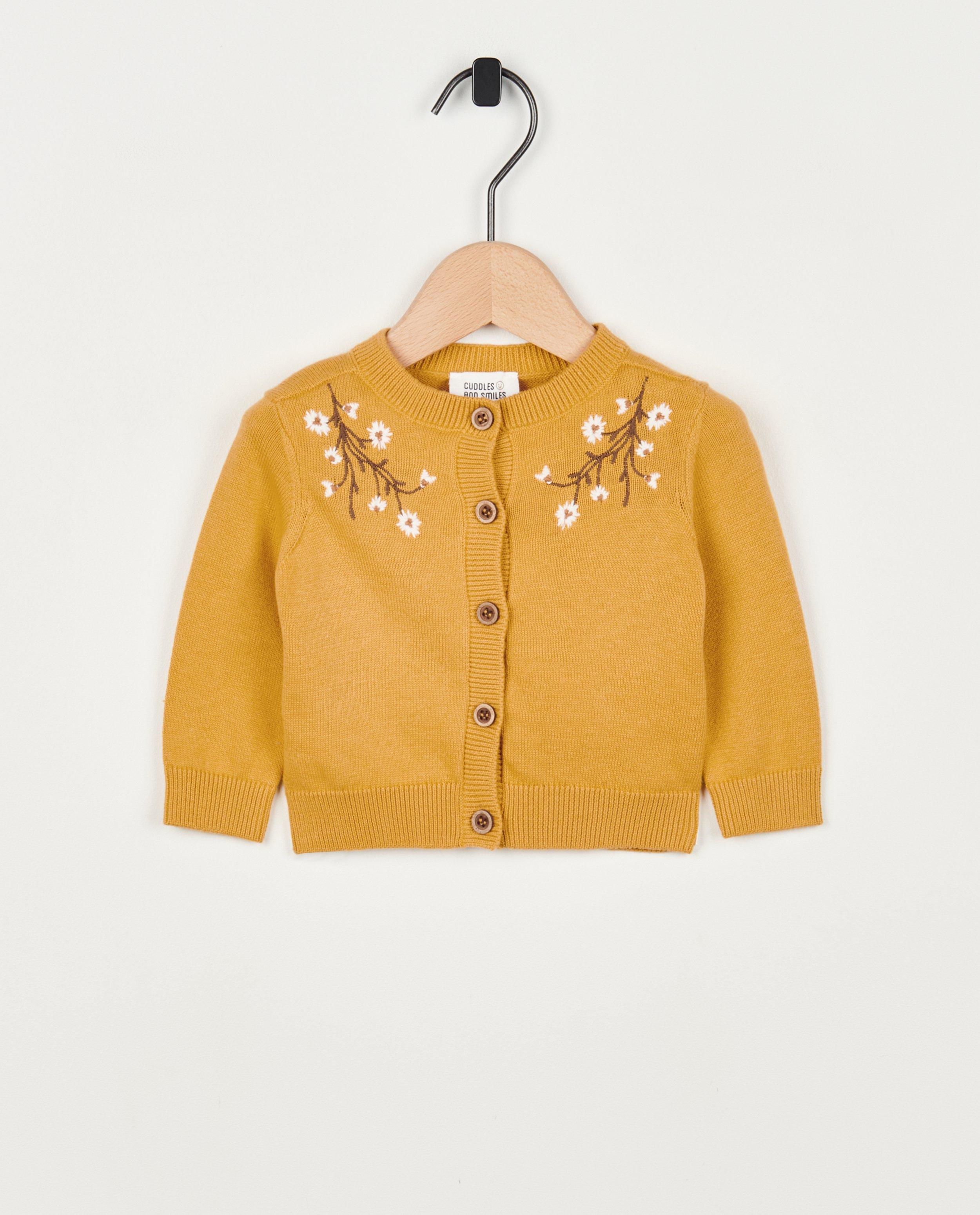 Cardigan jaune à fleurs - null - Newborn 50-68