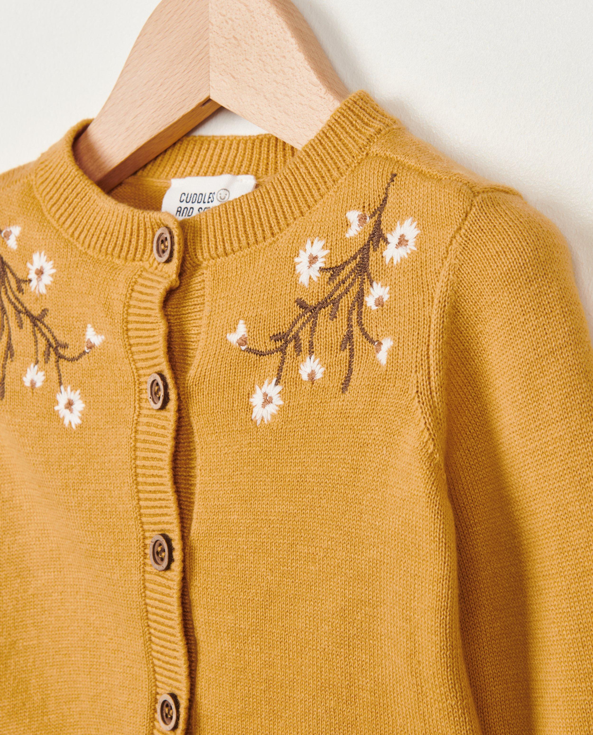 Cardigans - Cardigan jaune à fleurs