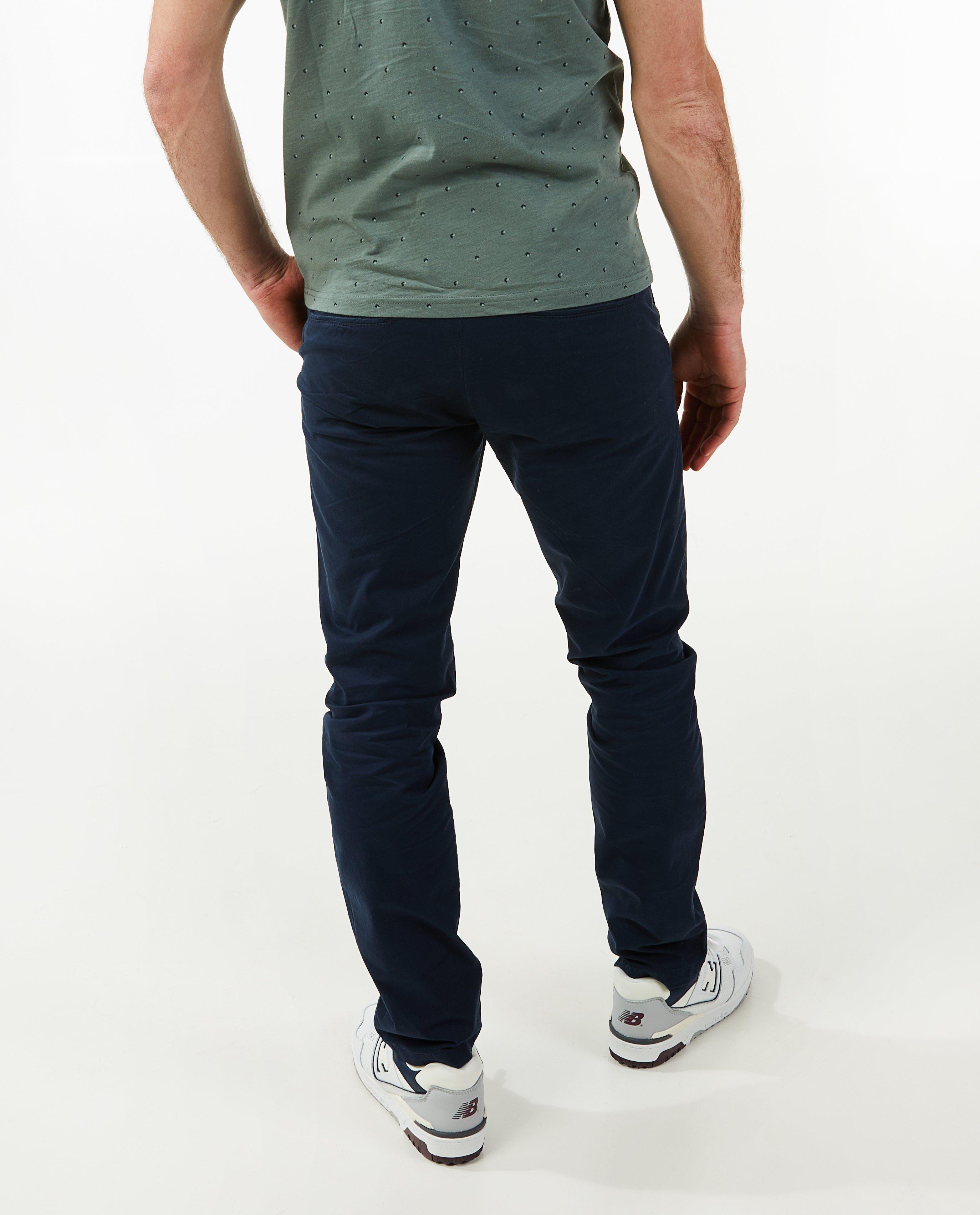 Pantalons - Pantalon en coton, coupe chino