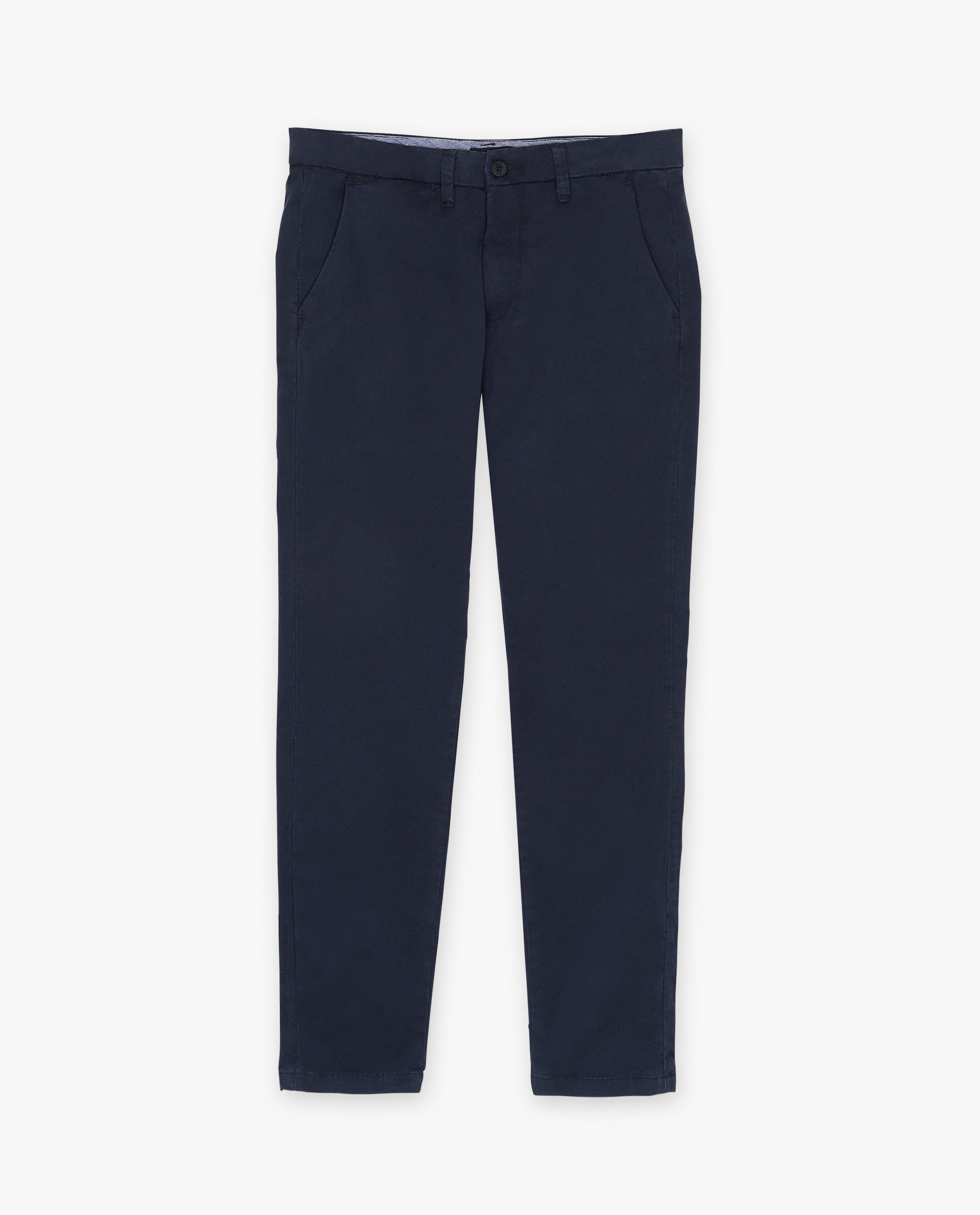 Pantalons - Pantalon en coton, coupe chino