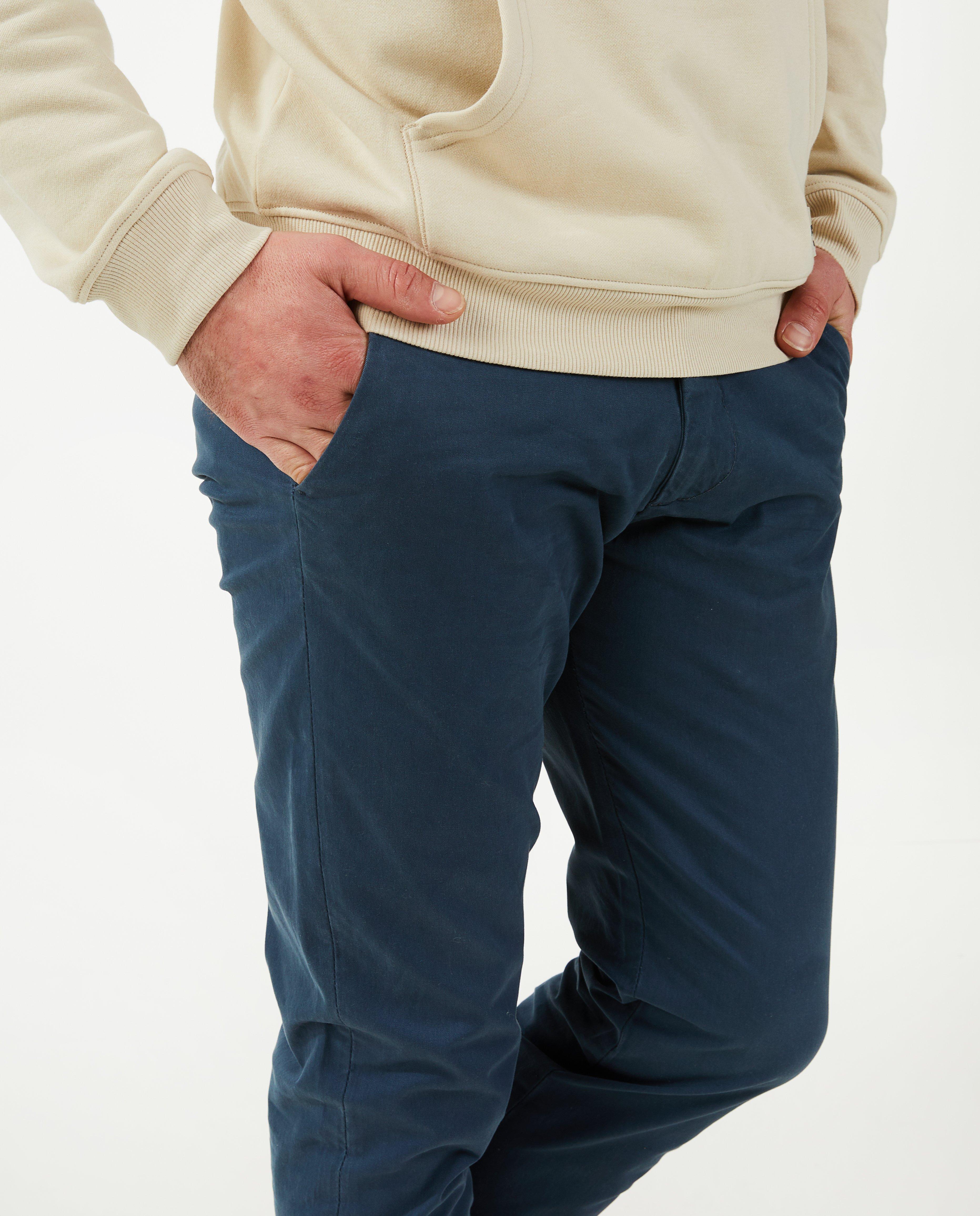 Pantalons - Pantalon en coton, coupe chino