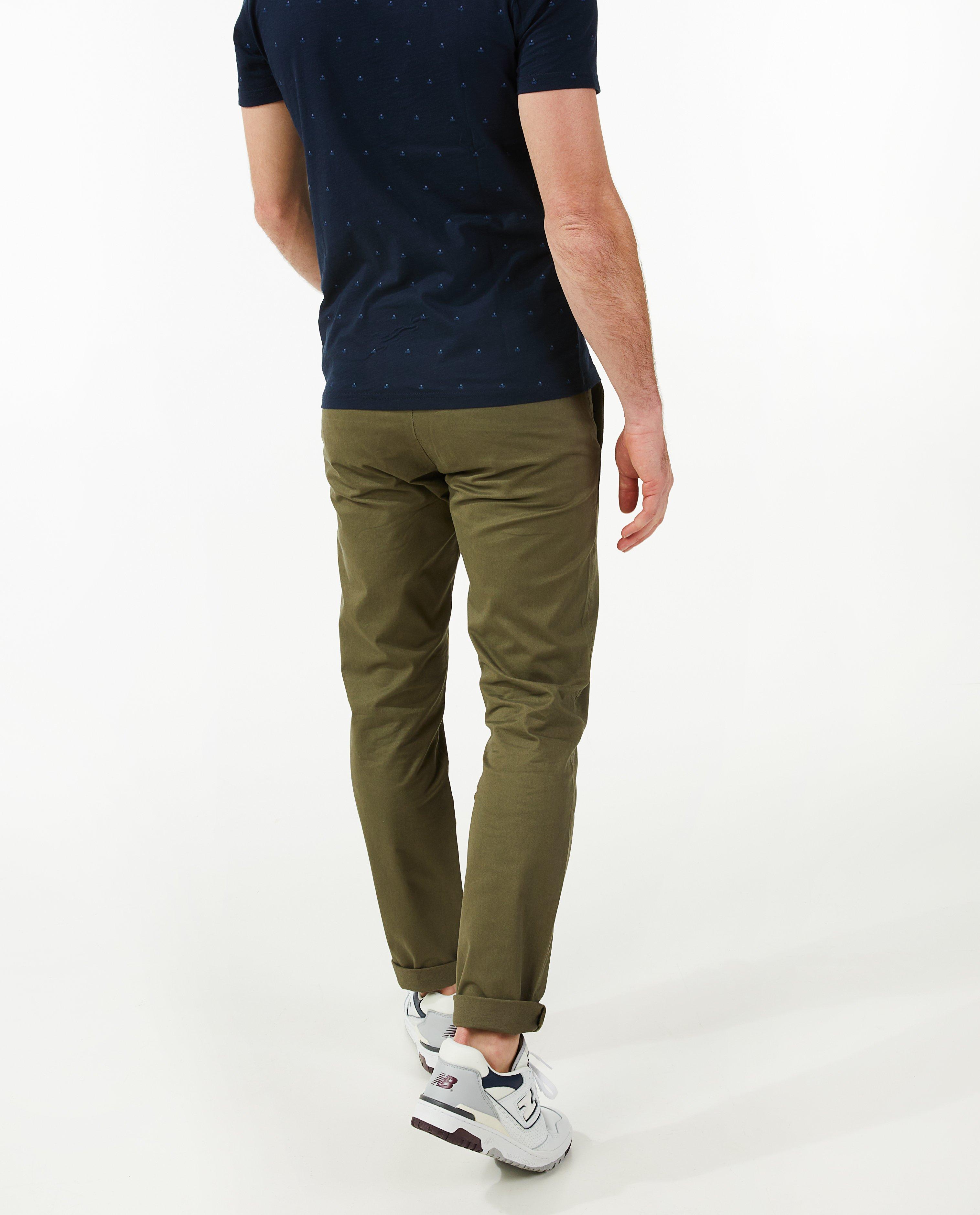 Pantalon en coton, coupe chino - Détails du produit - khaki - image numéro 3