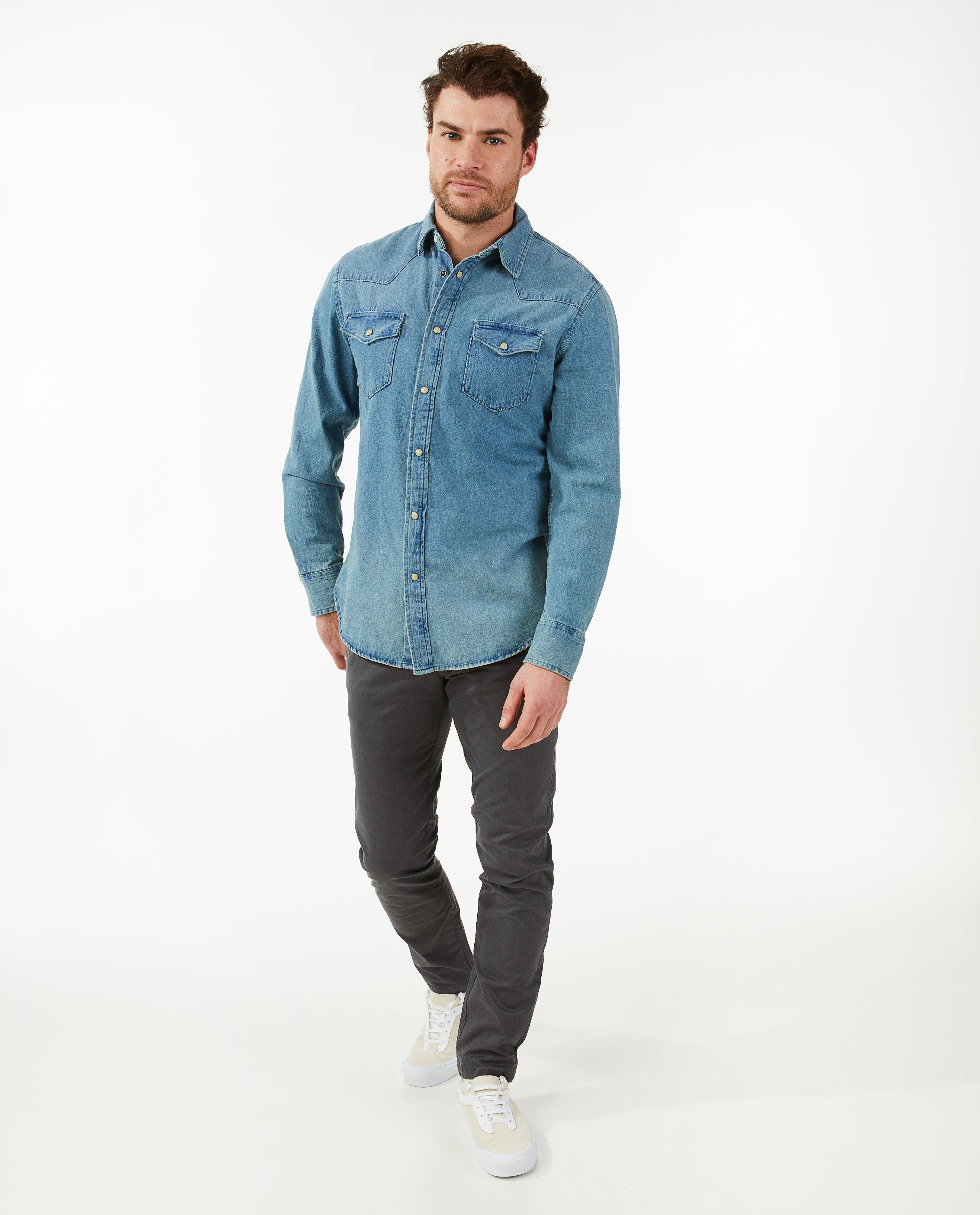 Pantalon en coton, coupe chino - null - Iveo
