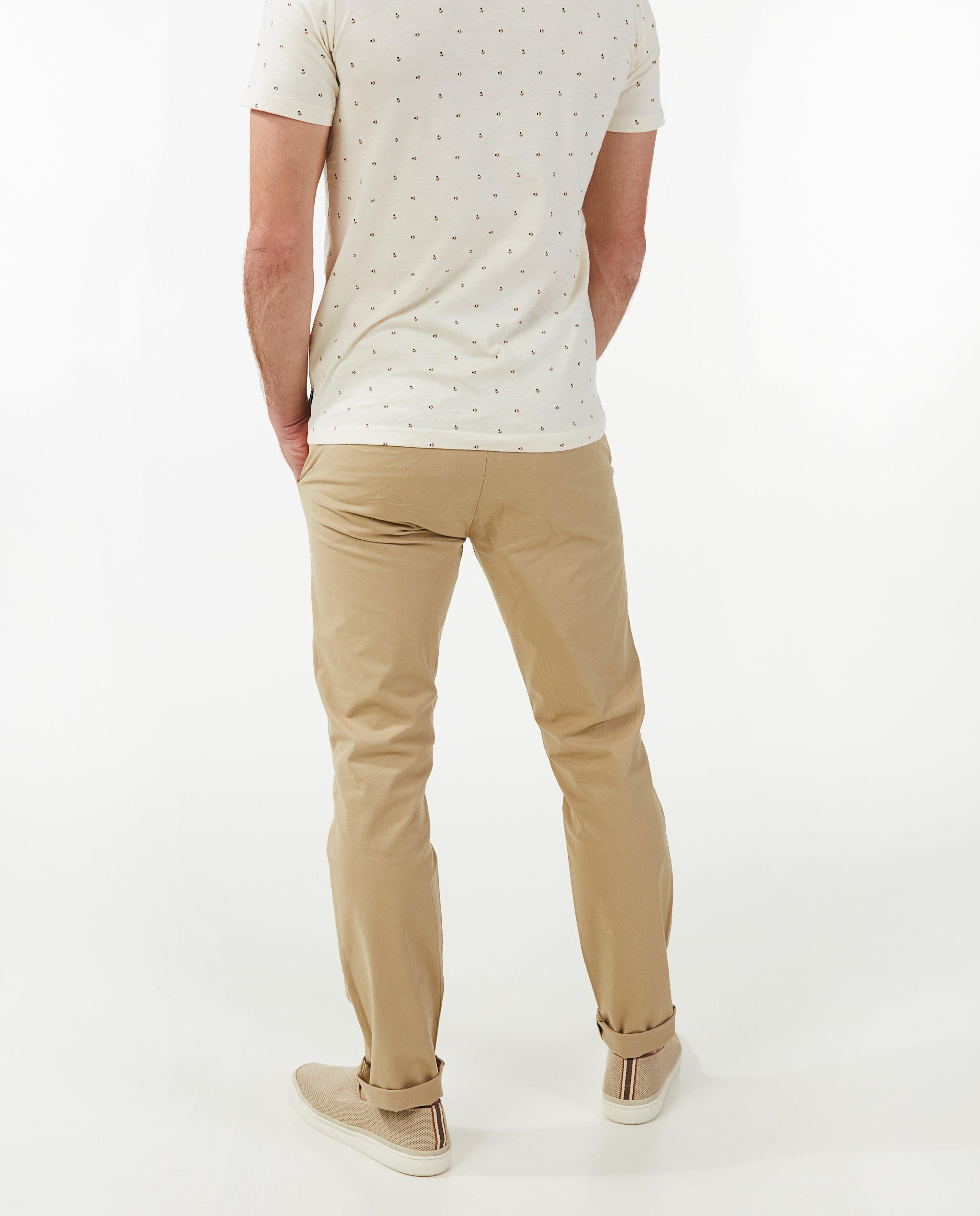 Pantalons - Pantalon en coton, coupe chino