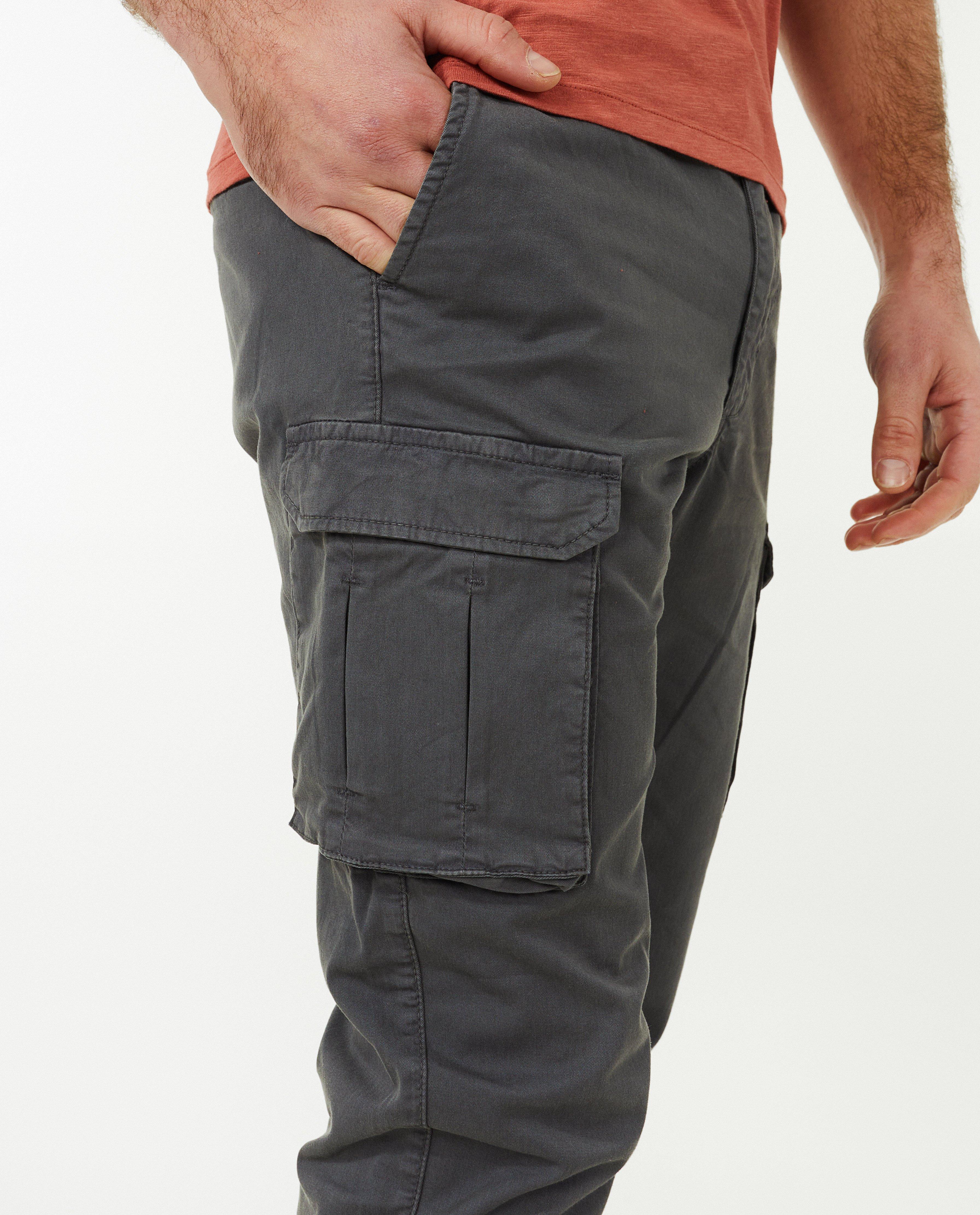 Pantalons - Pantalon vert, coupe cargo