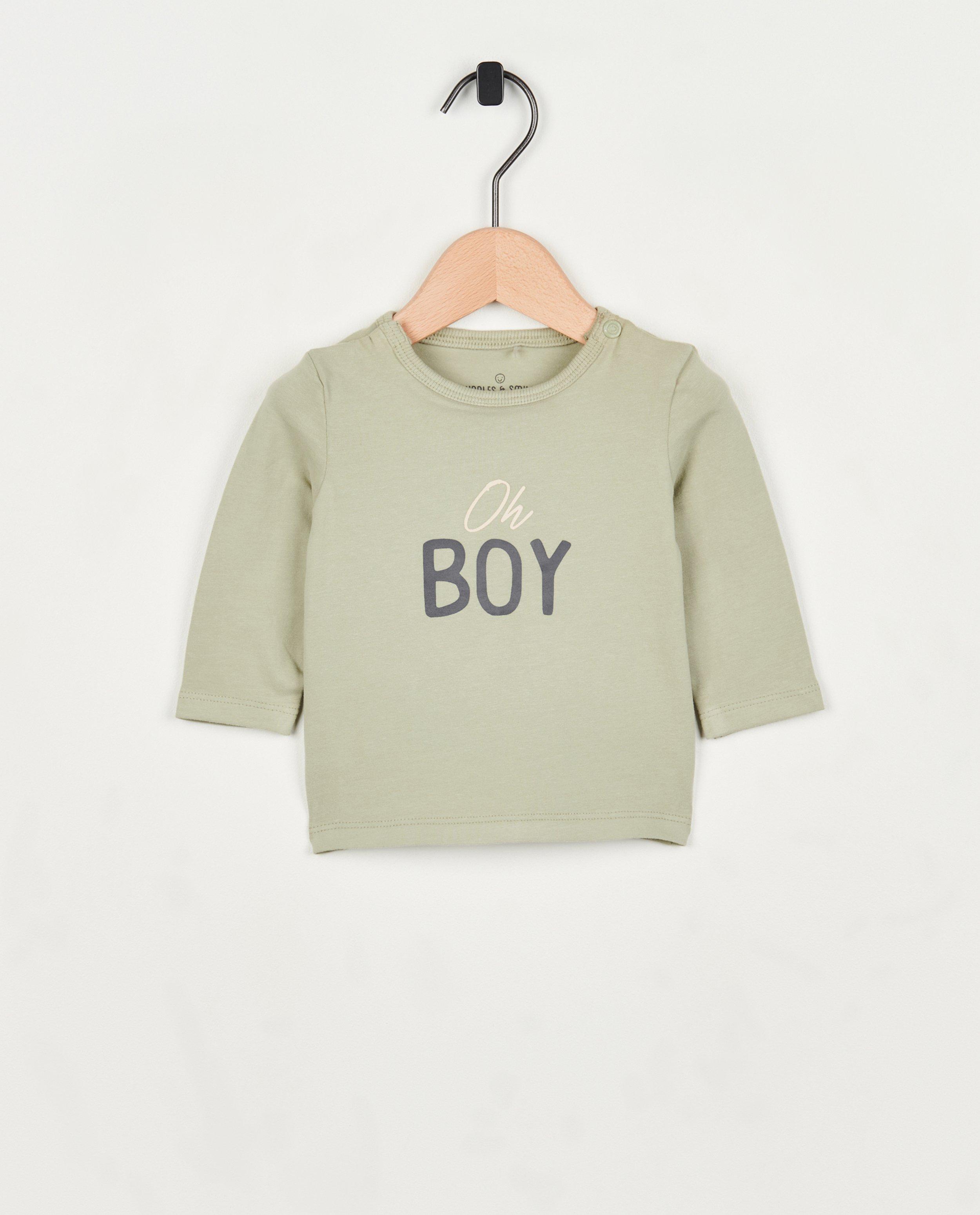 Groene longsleeve - null - Newborn 50-68