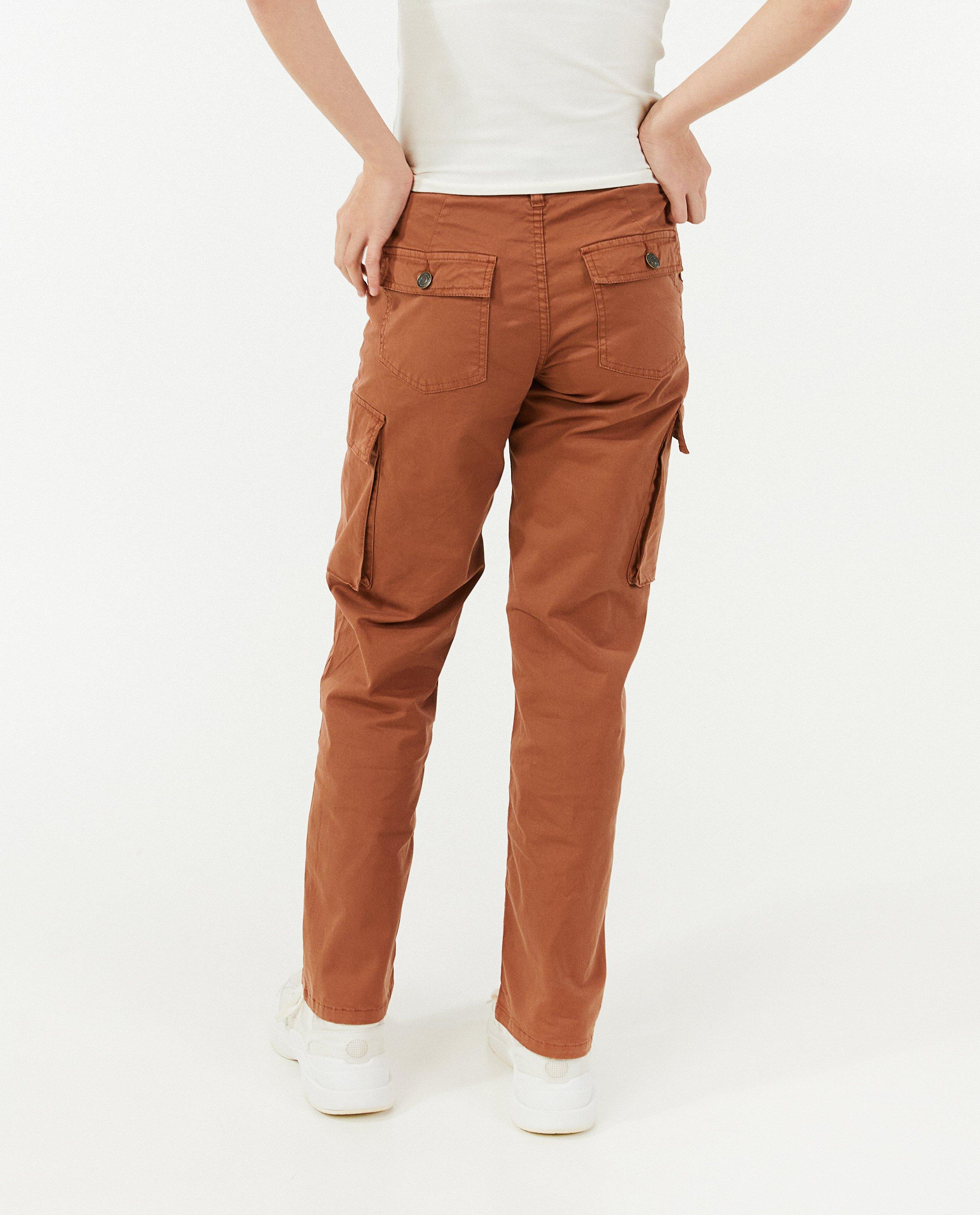 Pantalons - Pantalon brun, coupe à jambes larges