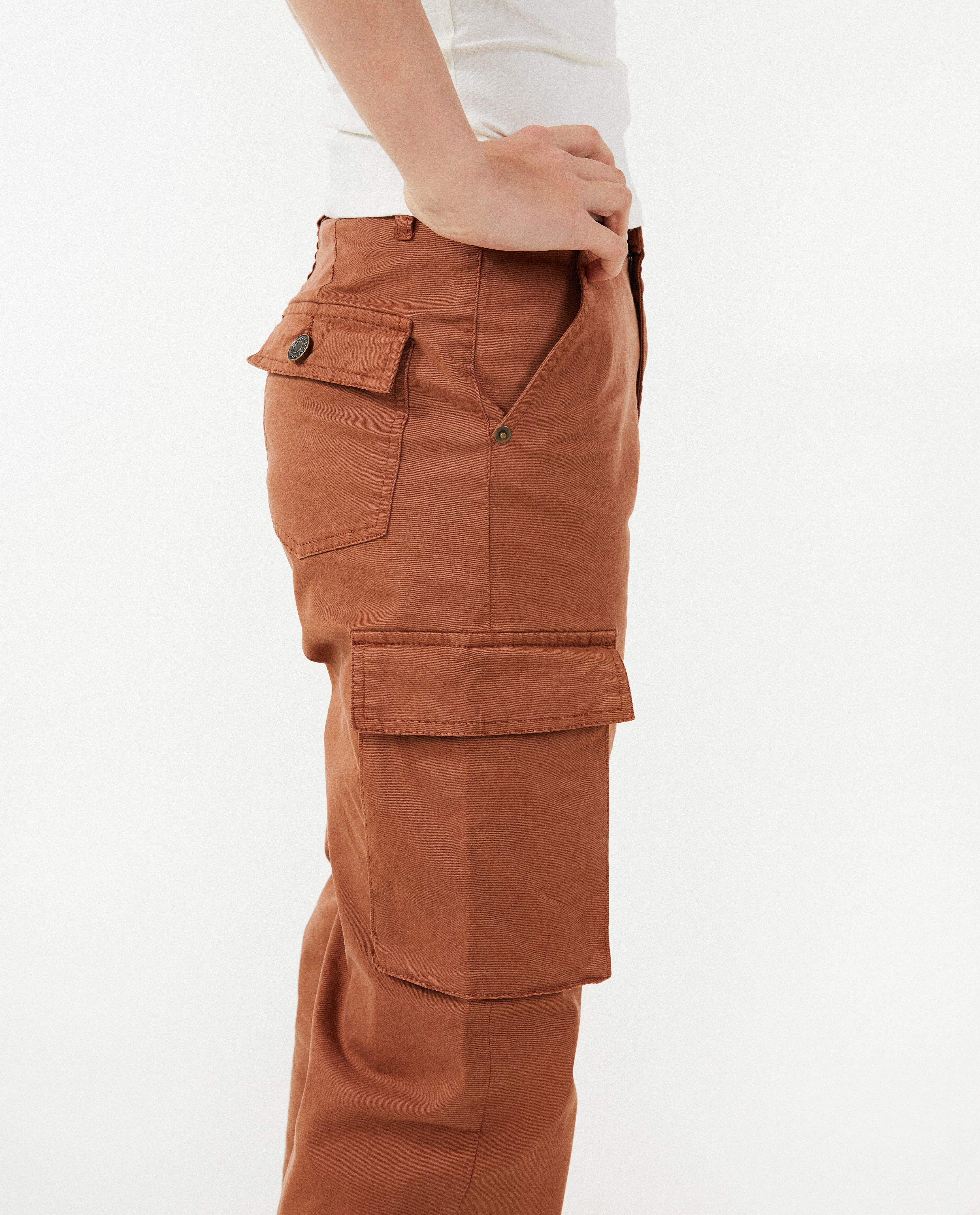 Pantalons - Pantalon brun, coupe à jambes larges