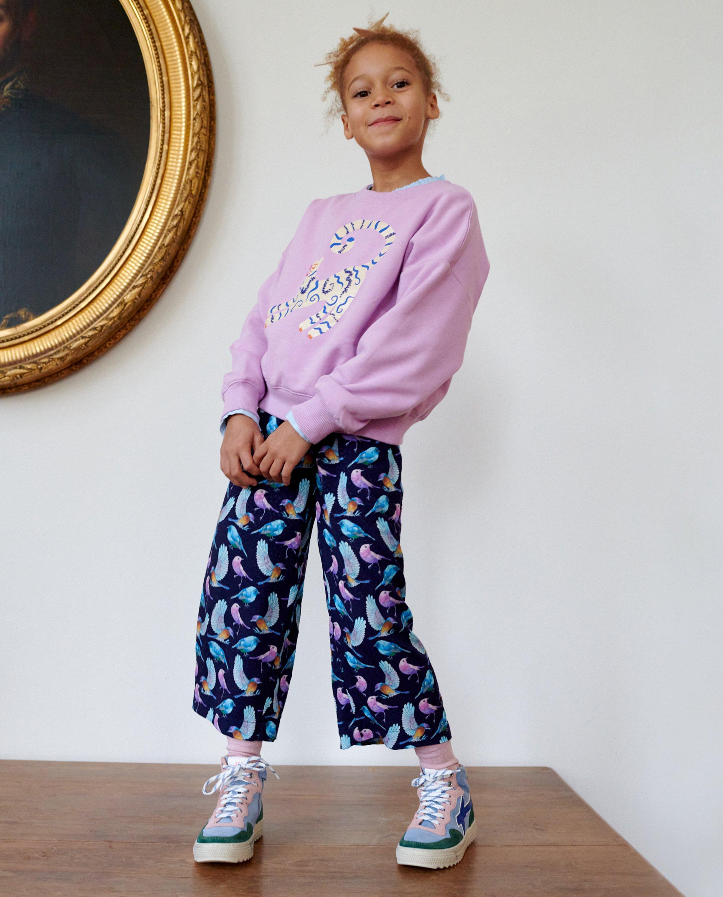 Pantalon bleu, coupe jupe-culotte - null - Milla Star