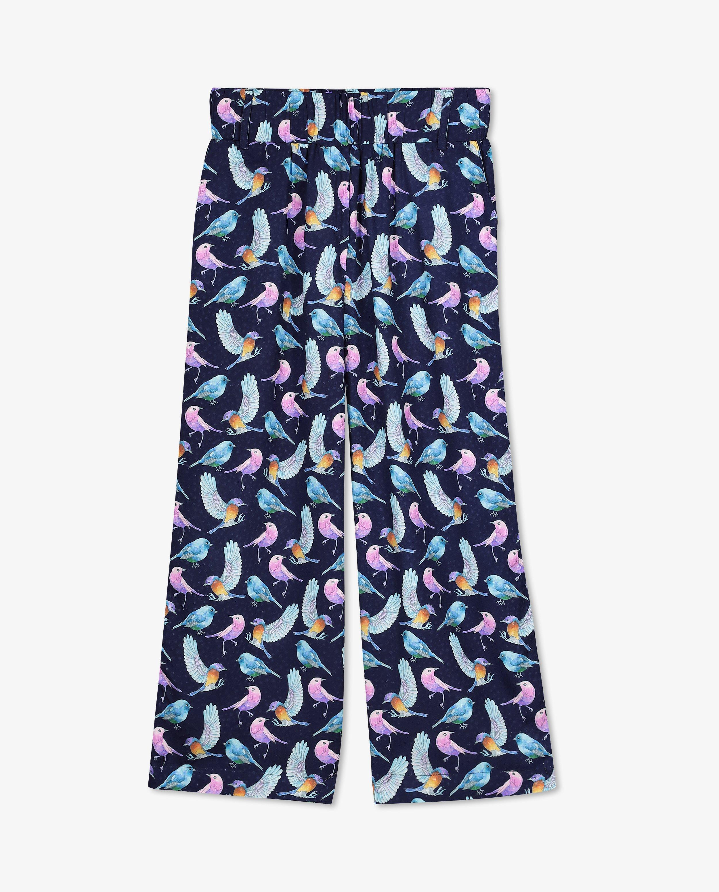Pantalons - Pantalon bleu, coupe jupe-culotte