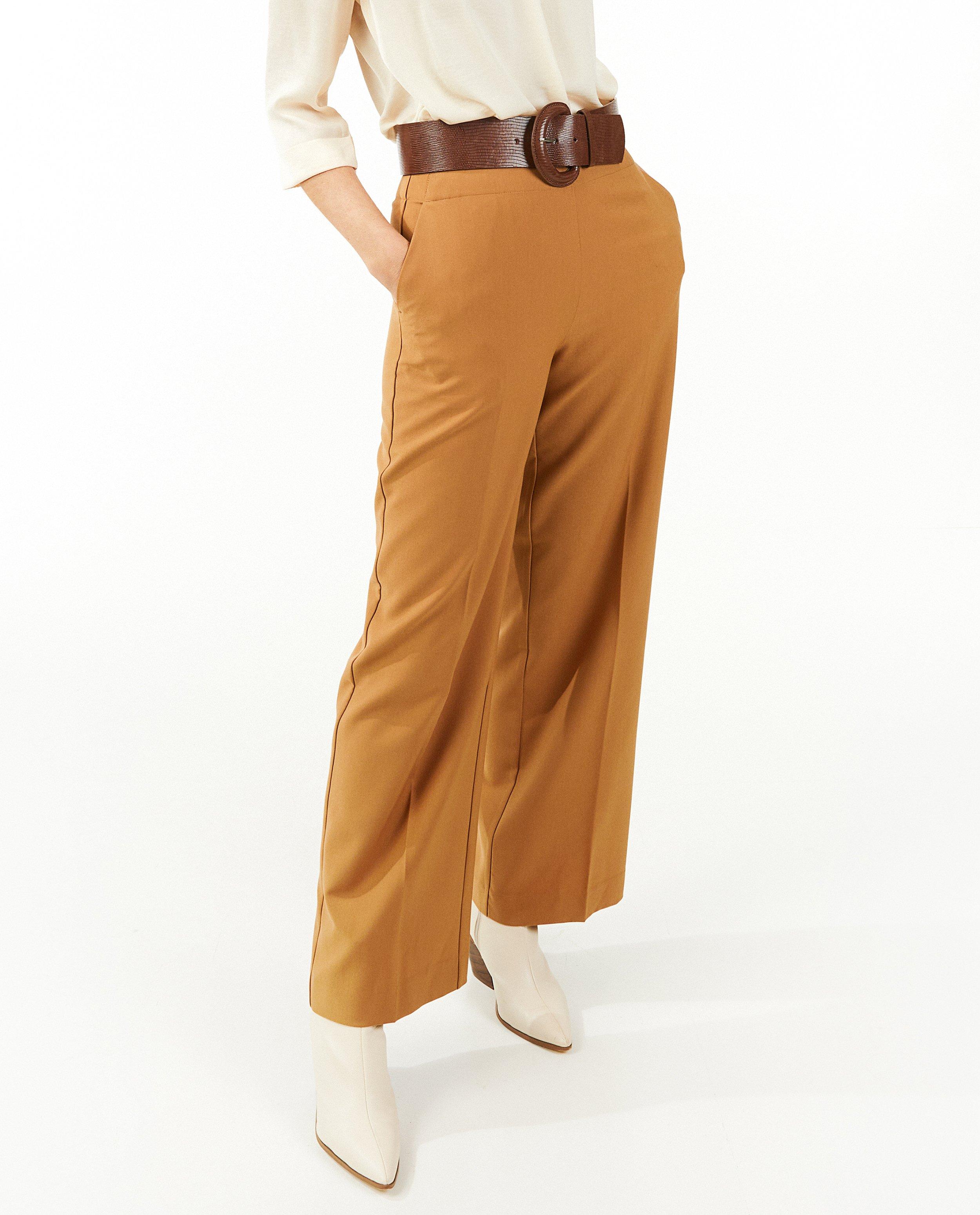 Broeken - Bruine broek, geklede fit