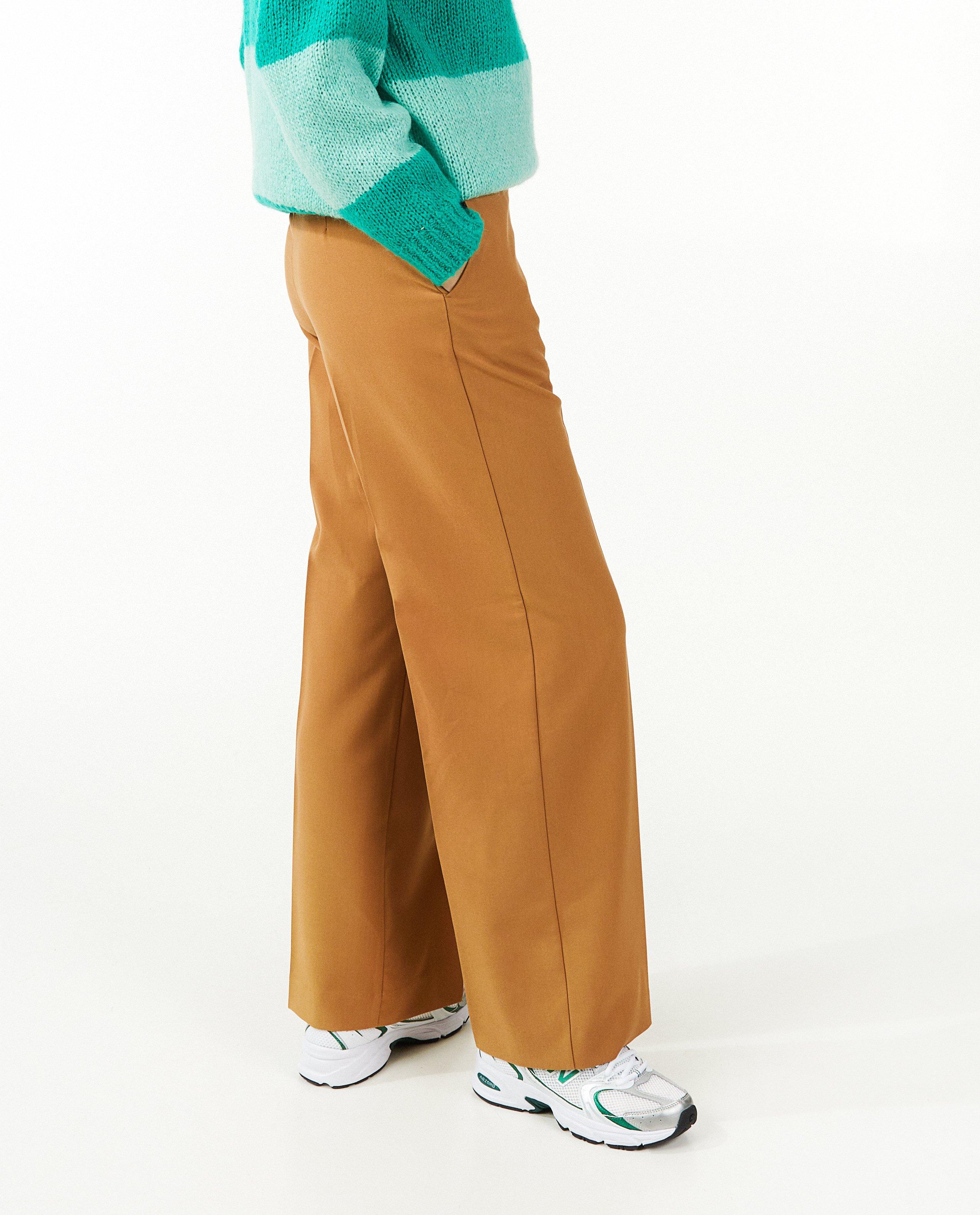 Broeken - Bruine broek, geklede fit