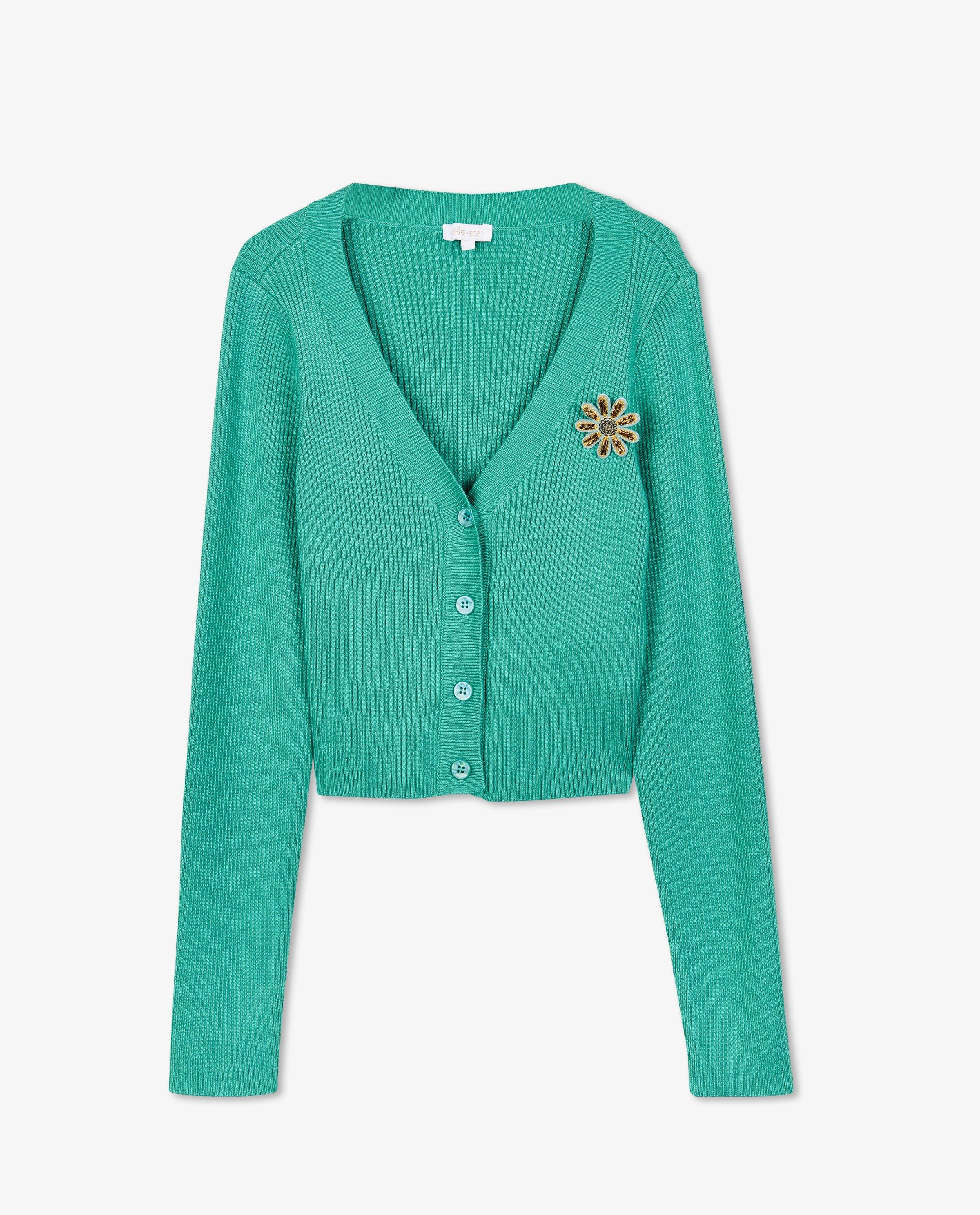 Cardigans - Cardigan bleu-vert