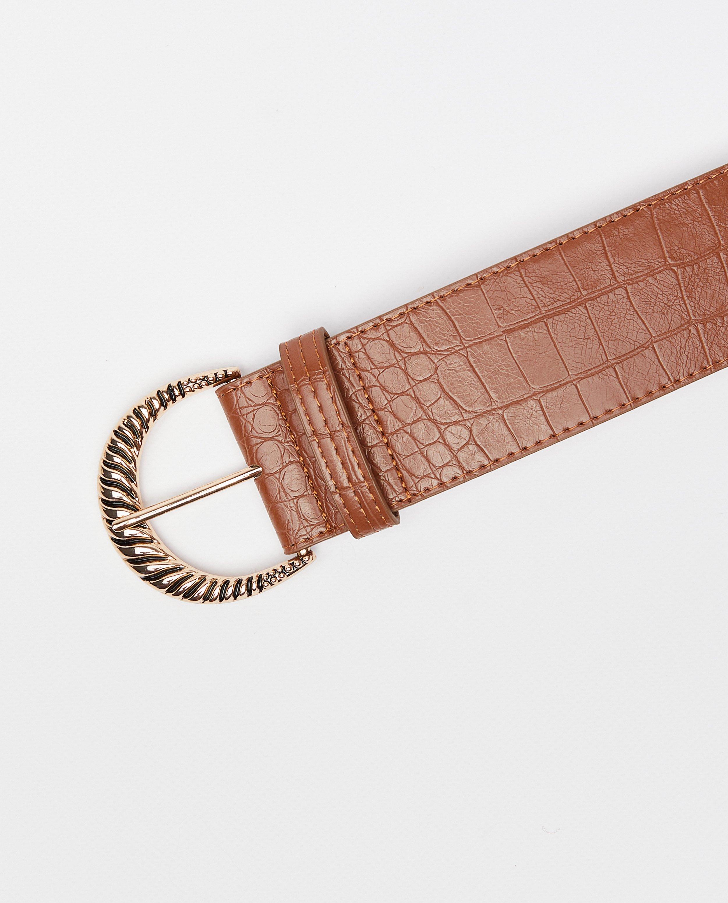 Ceintures - Ceinture brune avec une structure