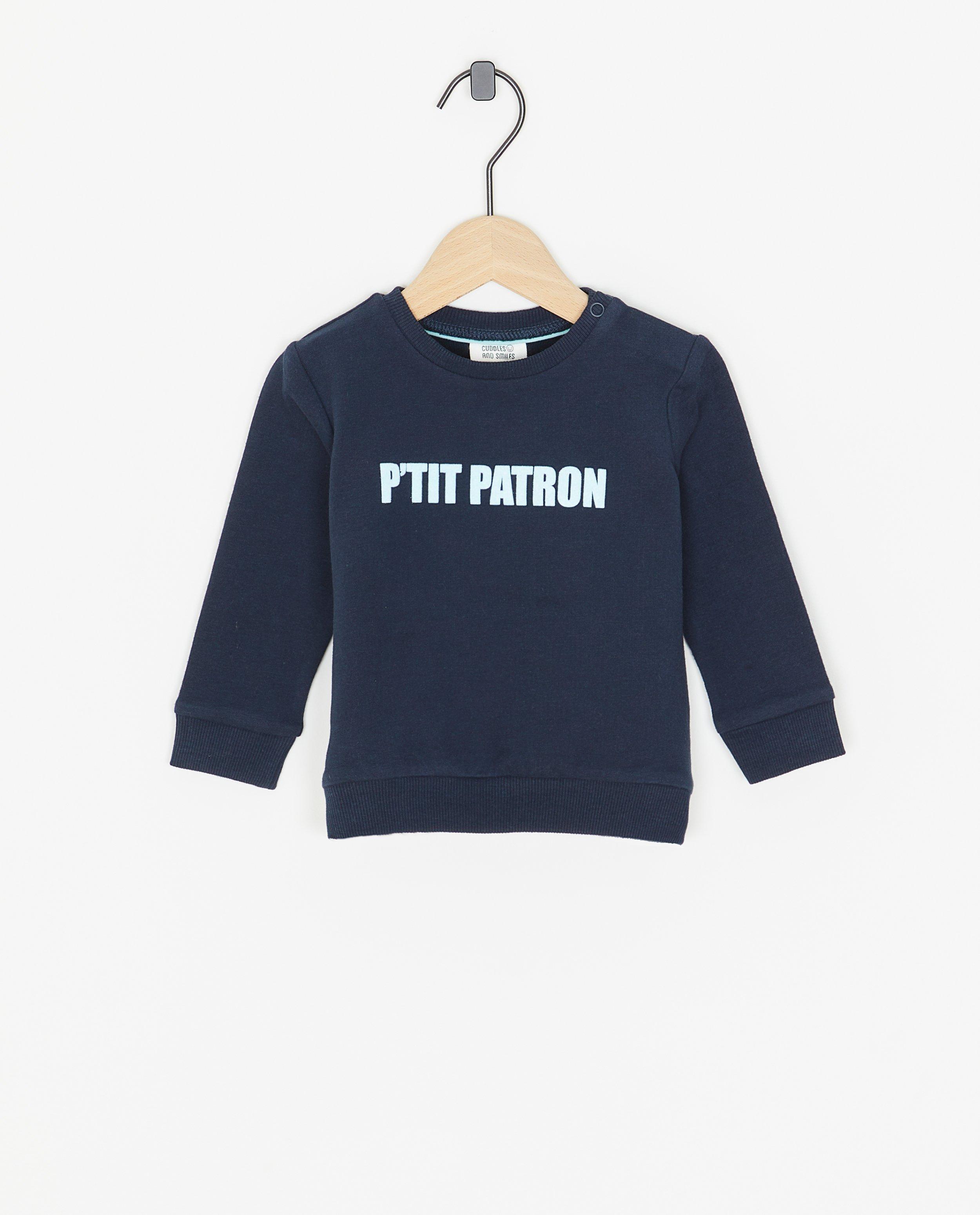 Sweater met opschrift (FR) - null - Cuddles and Smiles
