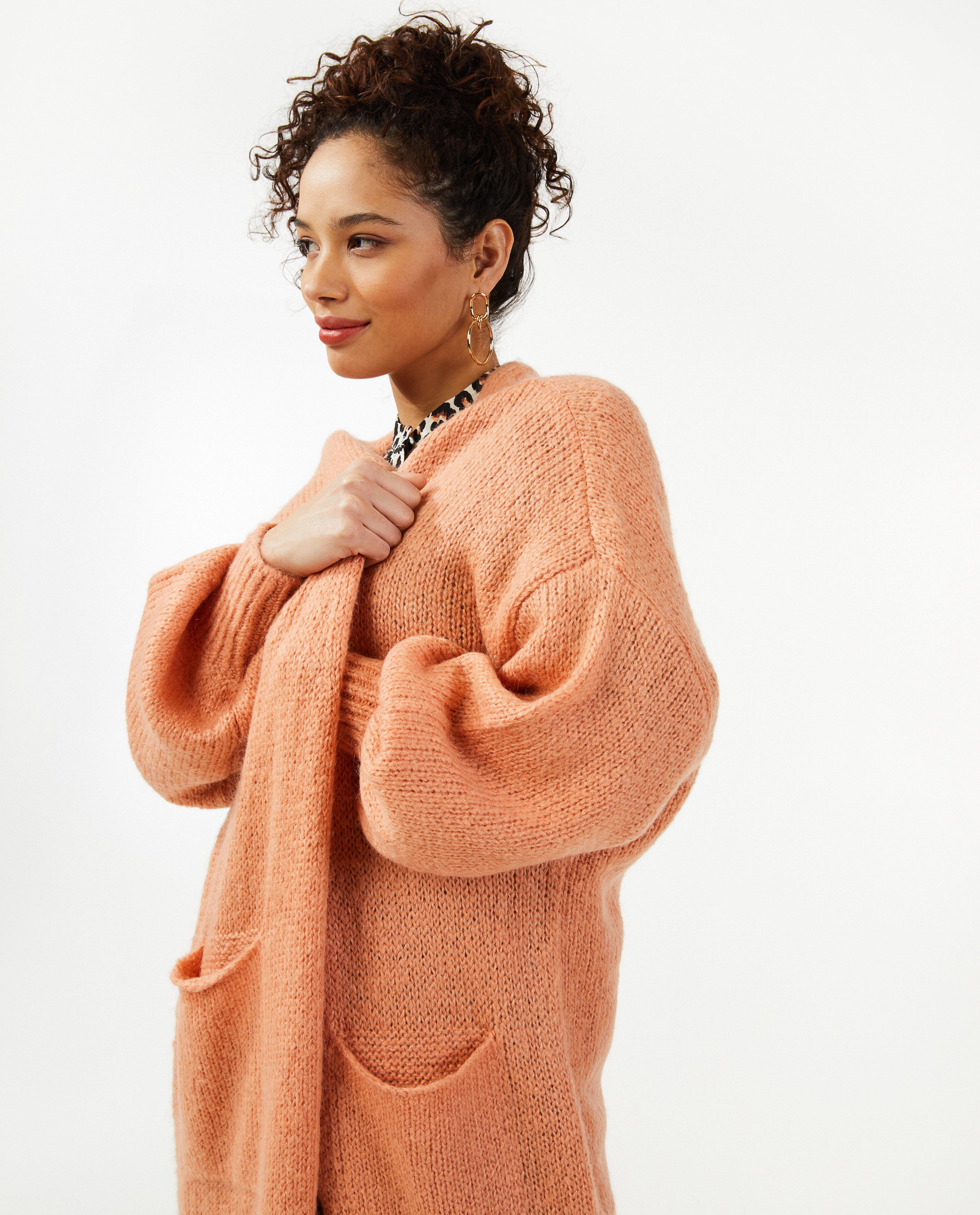 Oranje cardigan, lange fit - Product Detail - rood - afbeelding nummer 1