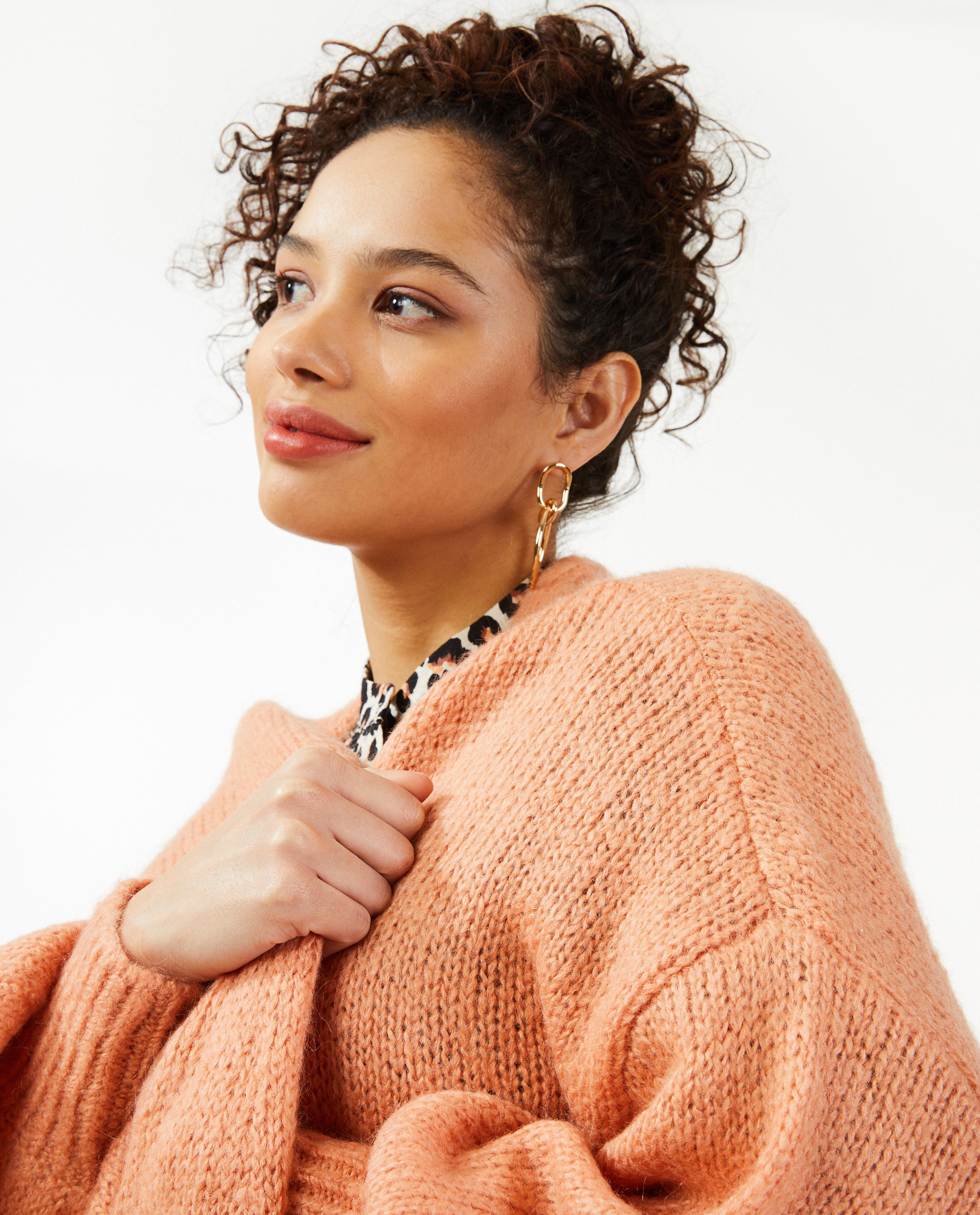 Oranje cardigan, lange fit - Product Detail - rood - afbeelding nummer 4