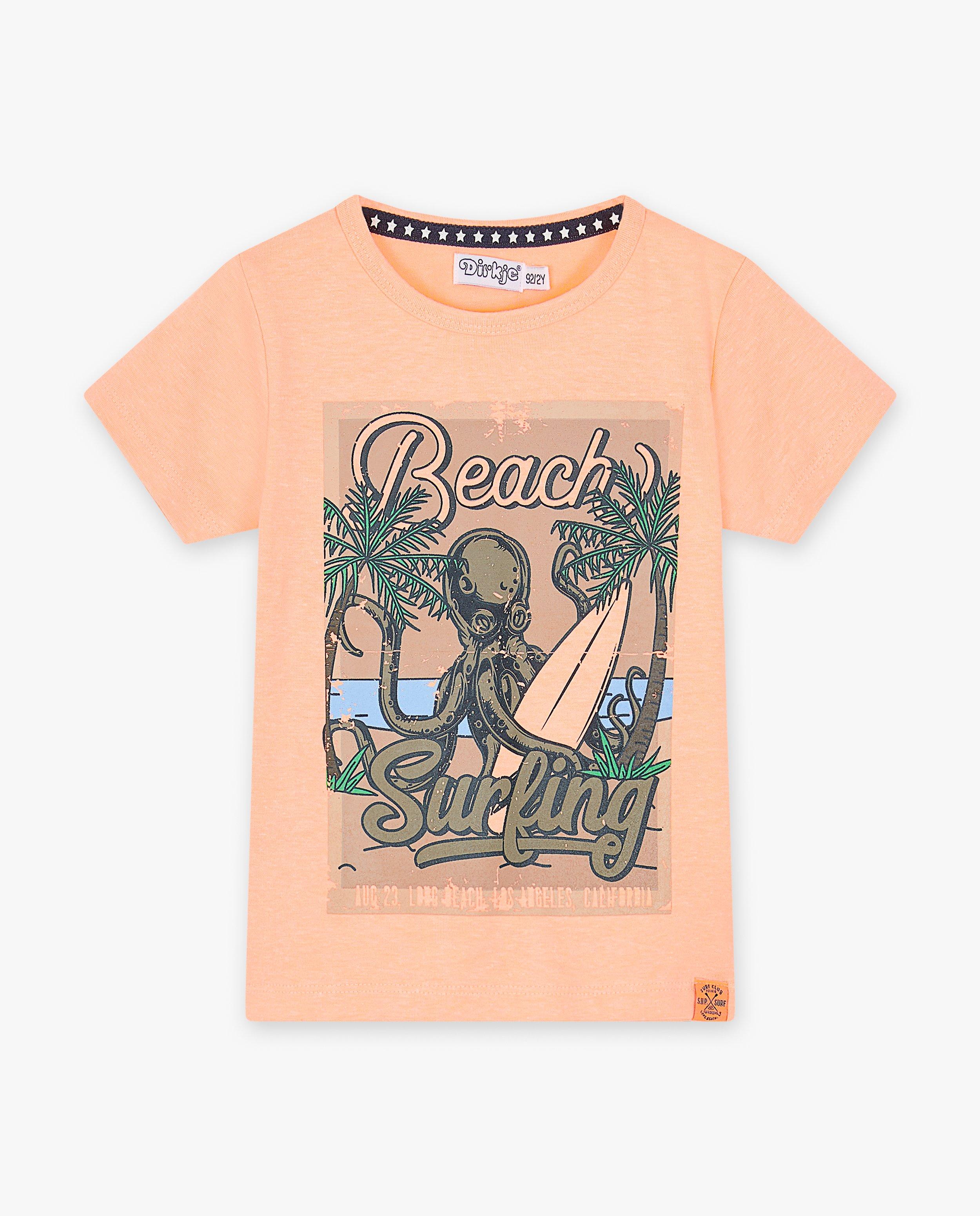 Fluo-oranje T-shirt - null - Dirkje