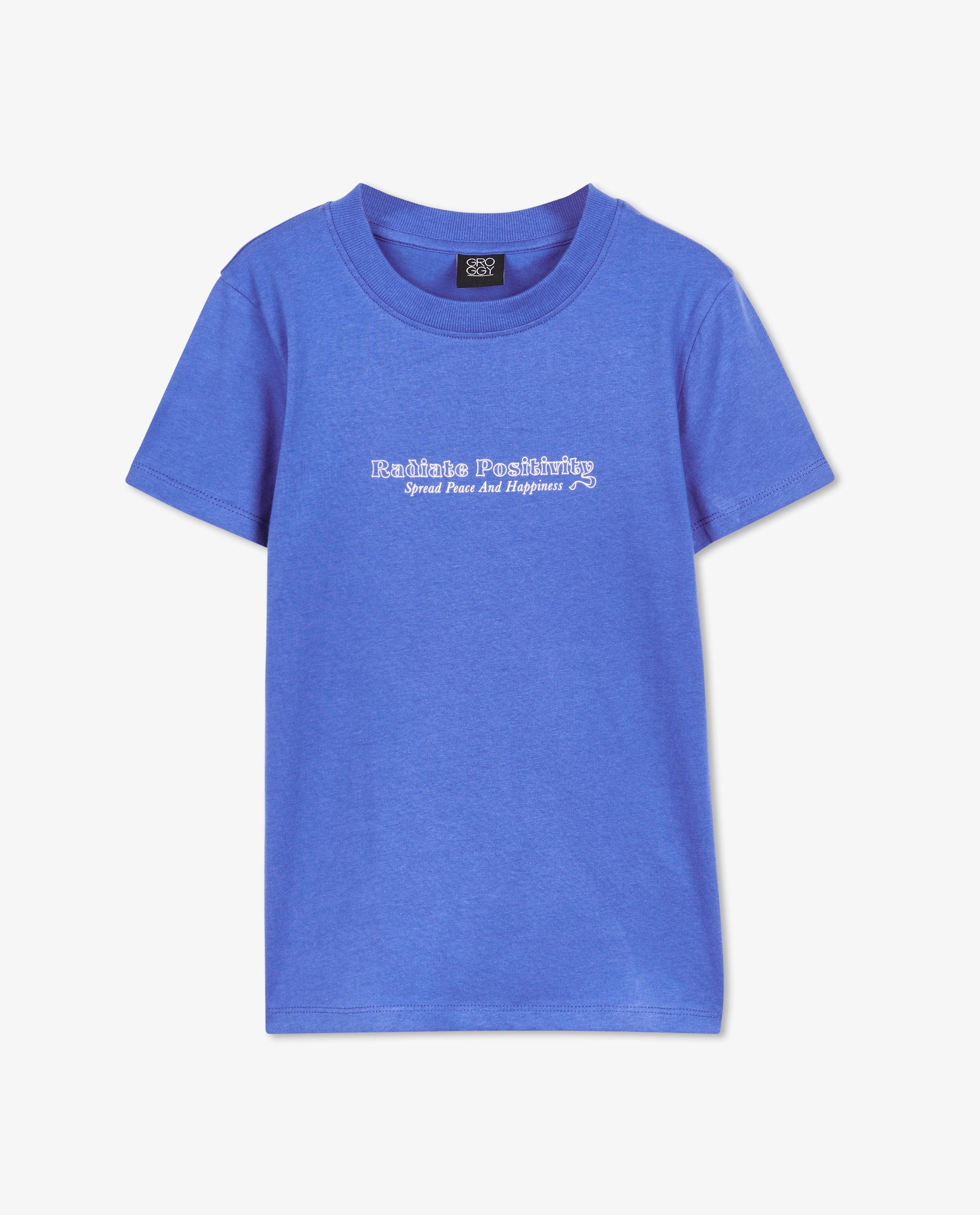 T-shirts - T-shirt bleu à inscription