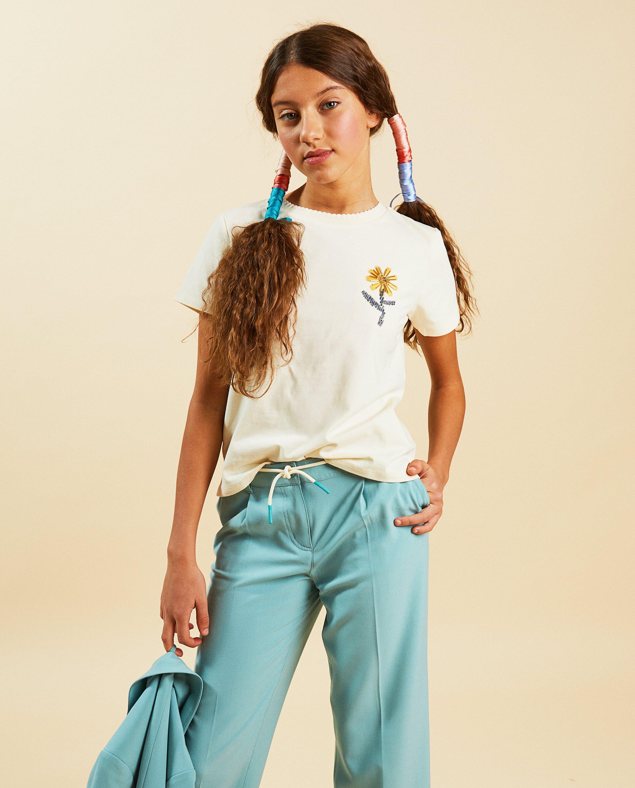 T-shirts - T-shirt avec une fleur, Communion