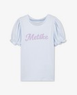 T-shirts - T-shirt met glitteropschrift (NL)