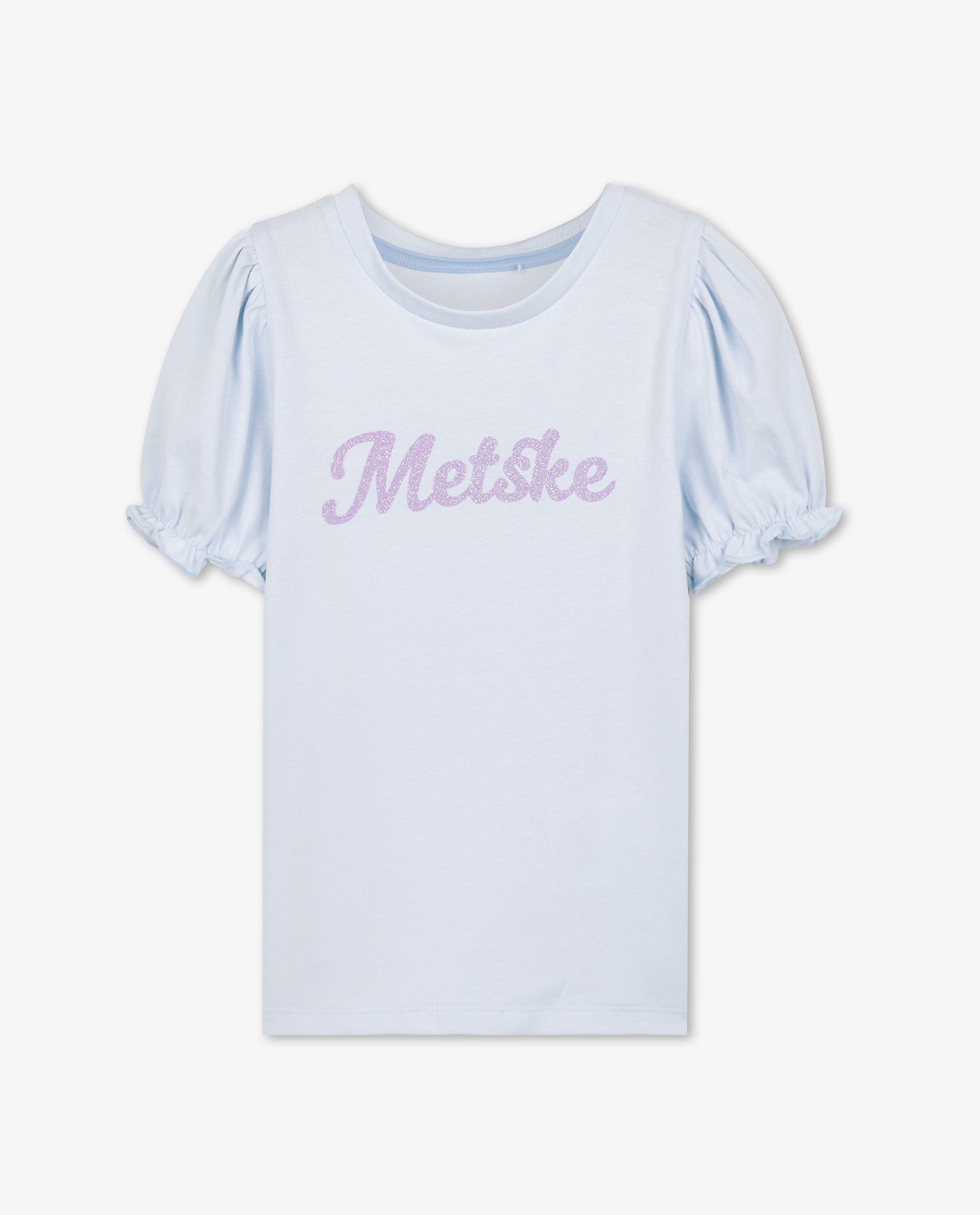 T-shirts - T-shirt met glitteropschrift (NL)