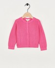 Roze cardigan met ajour - null - Cuddles and Smiles