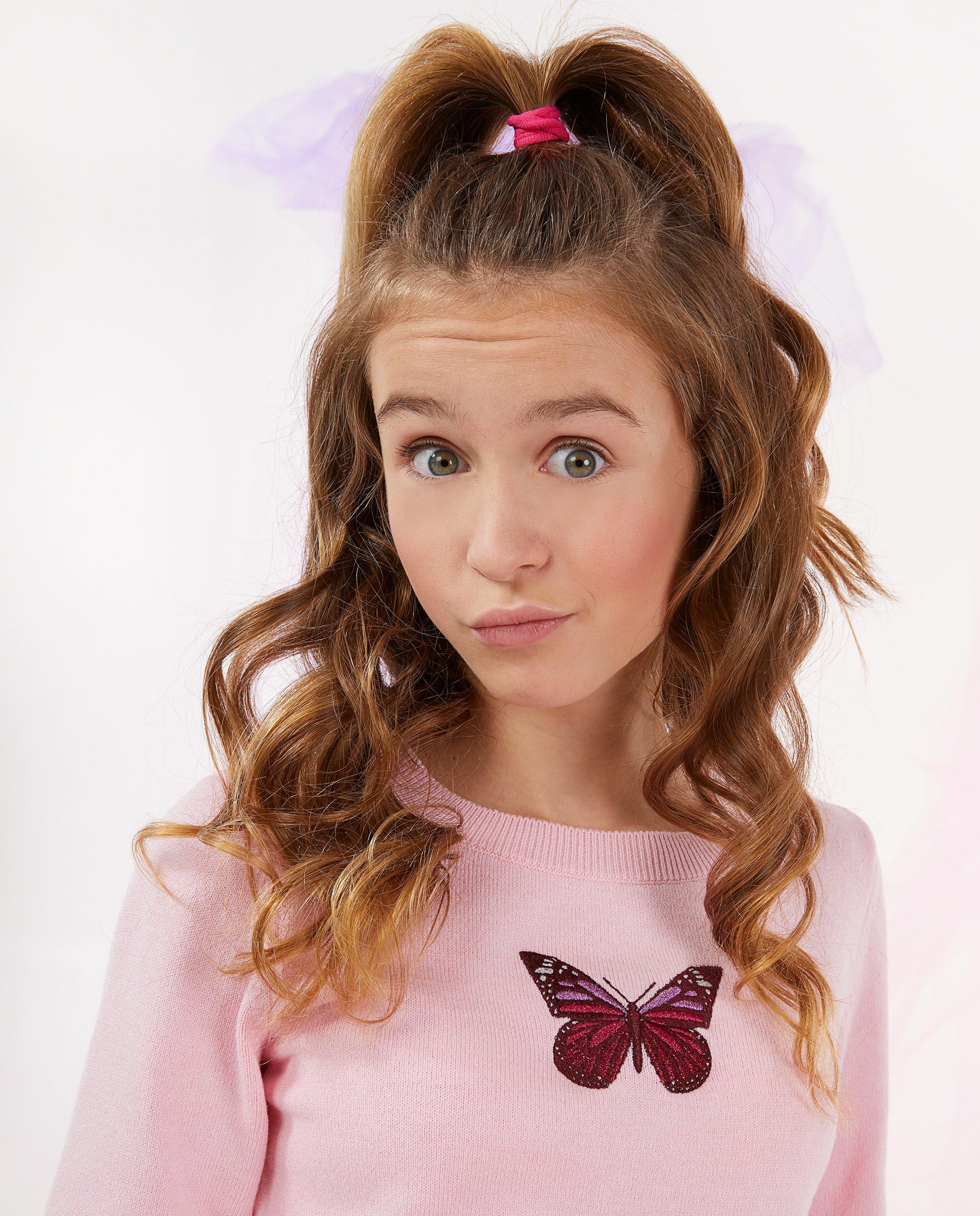 Truien - Roze trui met vlinder