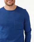 Truien - Blauwe trui met borstzak