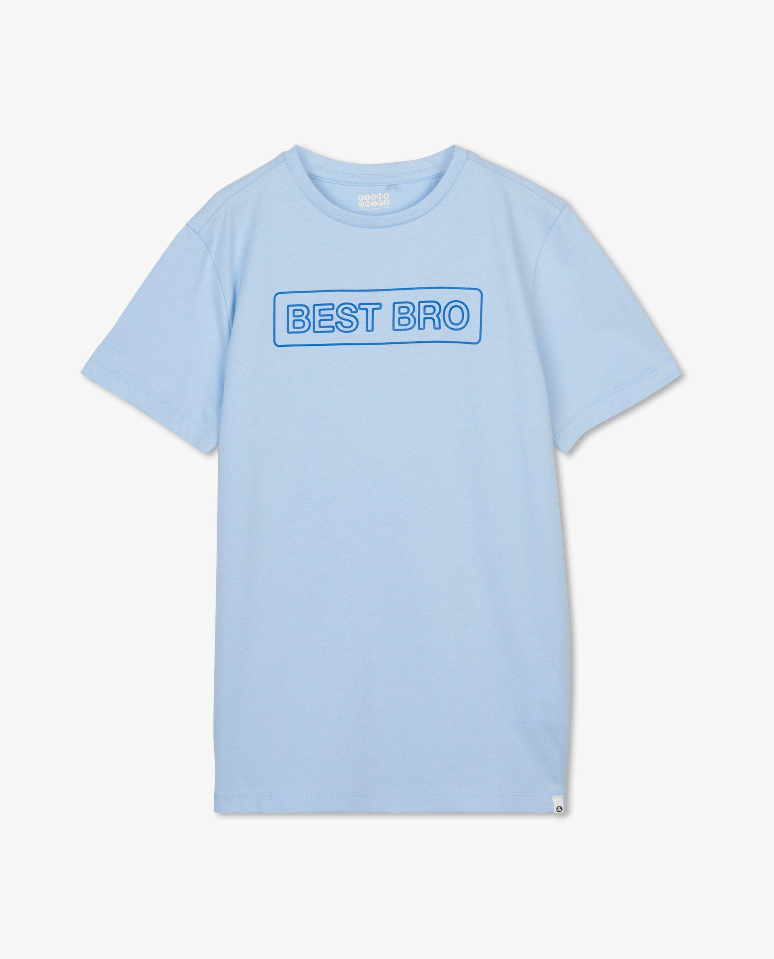 T-shirts - Lichtblauw T-shirt broer, 7-14 jaar