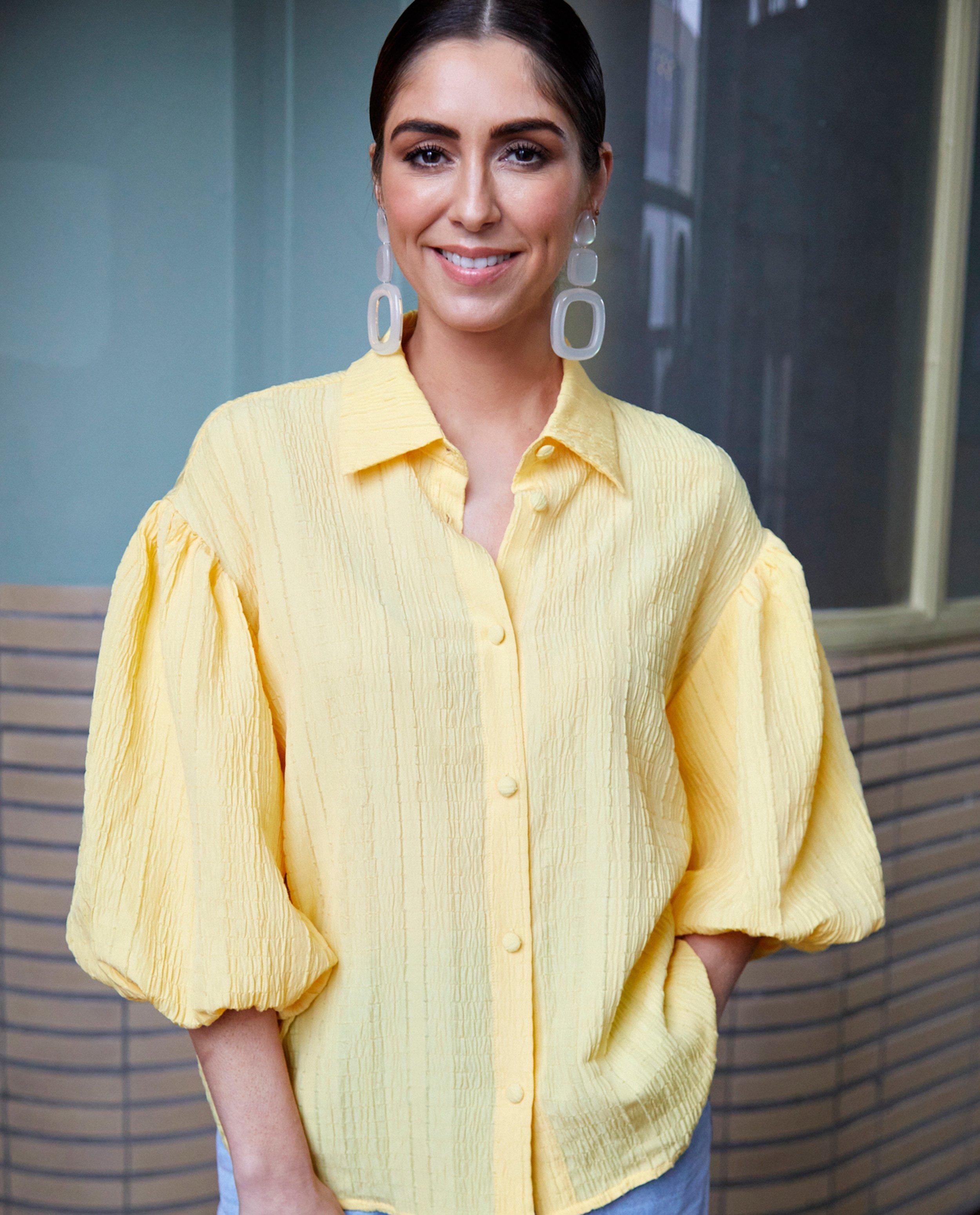 Hemden - Blouse met pofmouwen