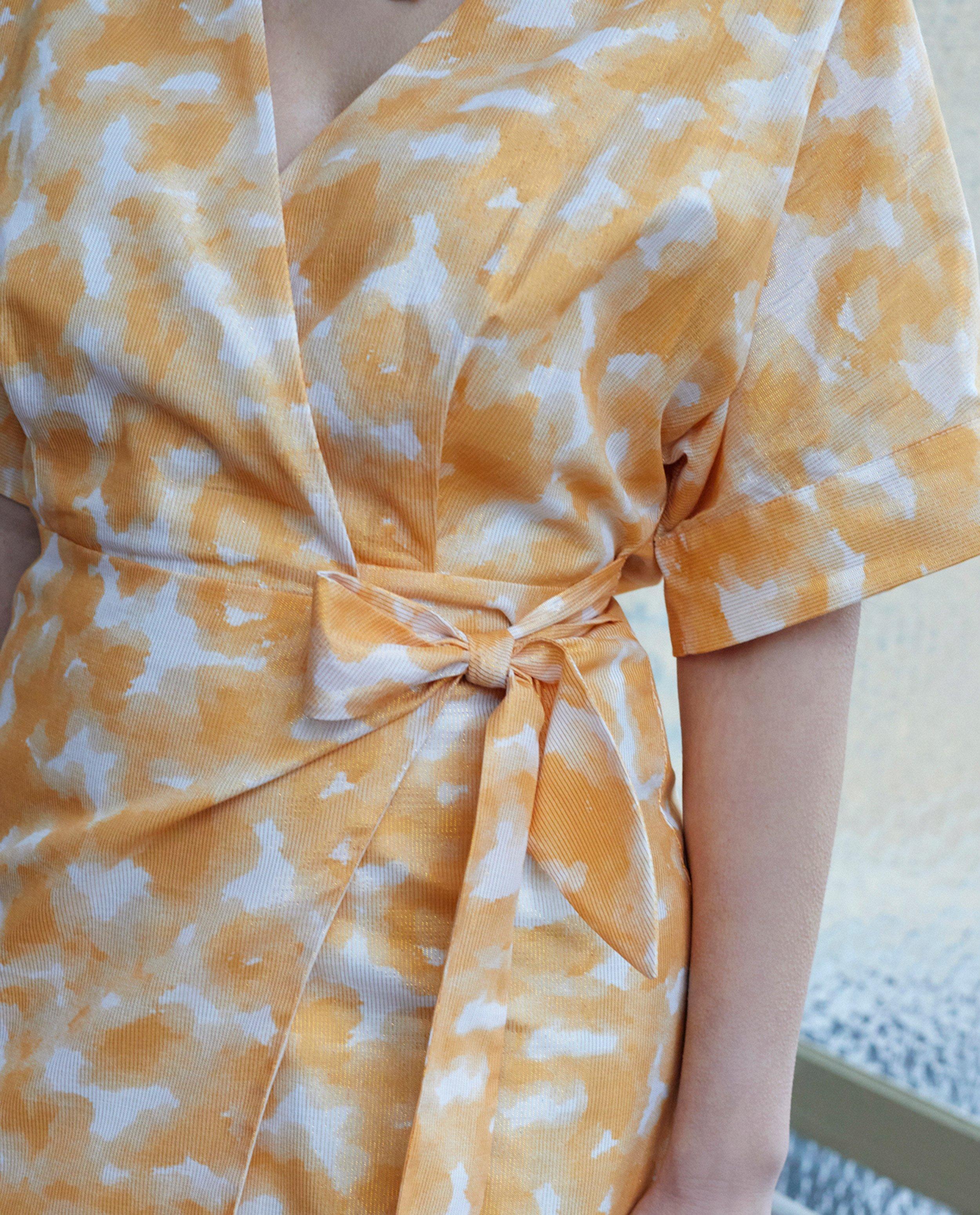Robes - Robe portefeuille avec fil métallisé
