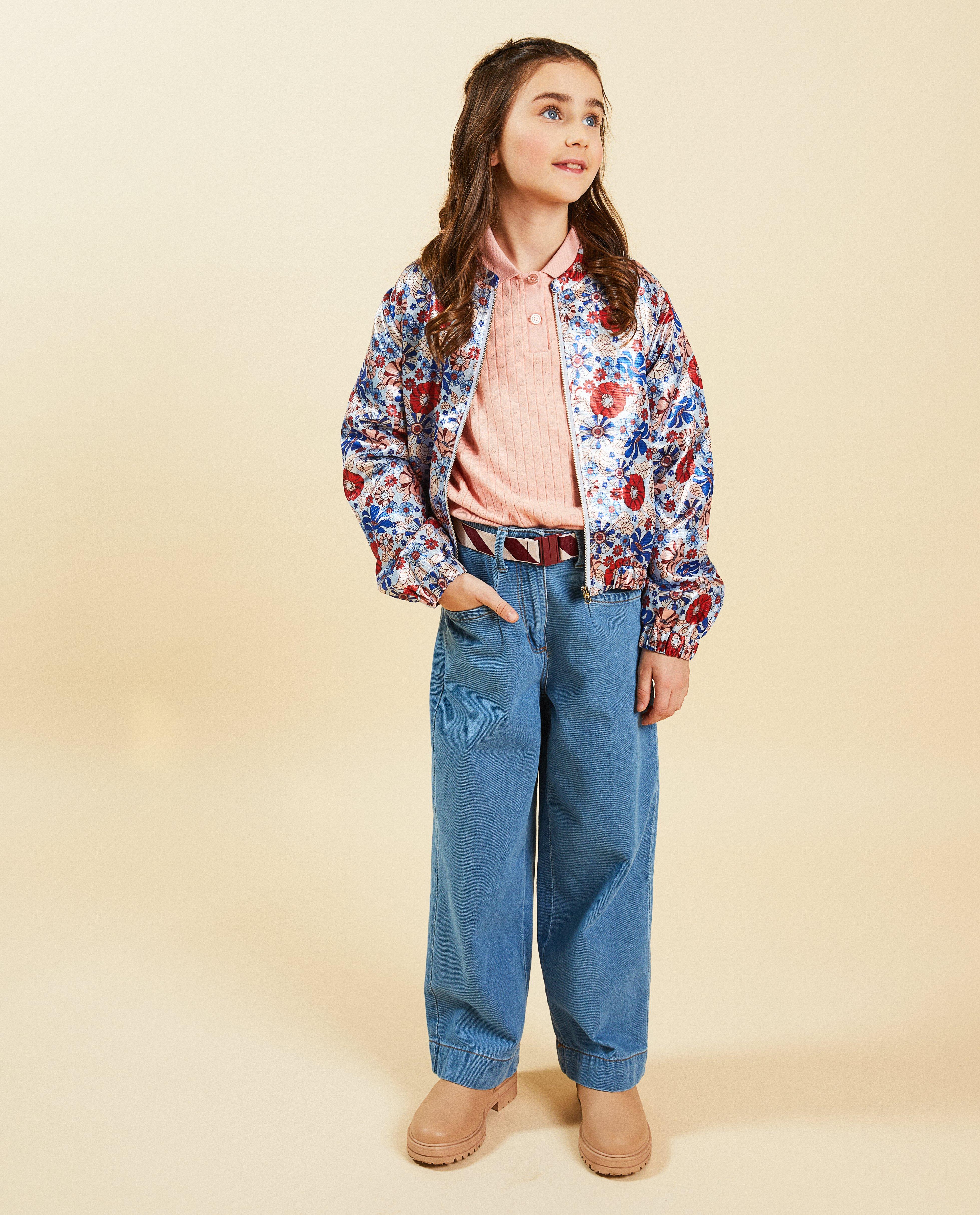 Cardigan - Boxy jasje met print, Communie