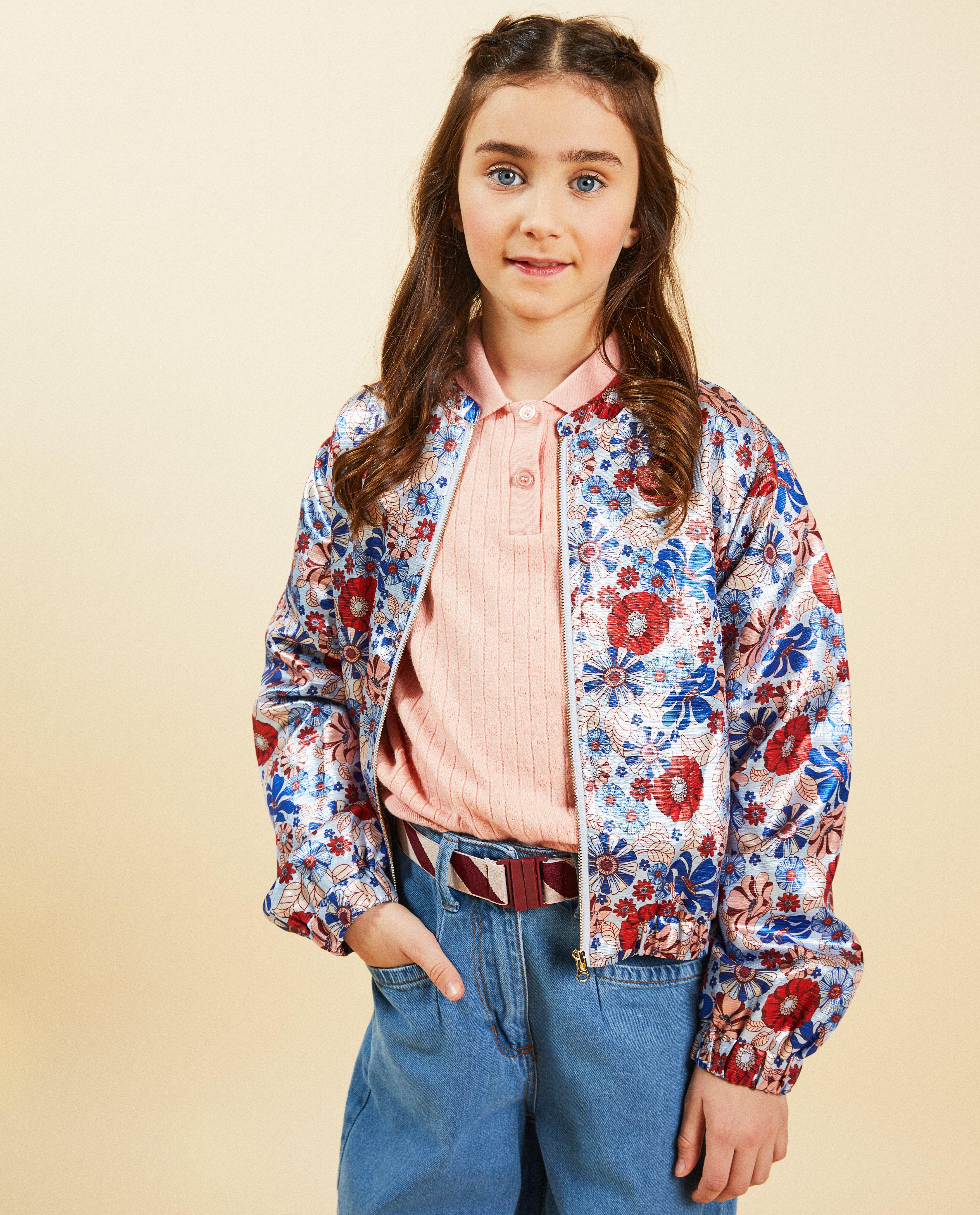 Cardigan - Boxy jasje met print, Communie