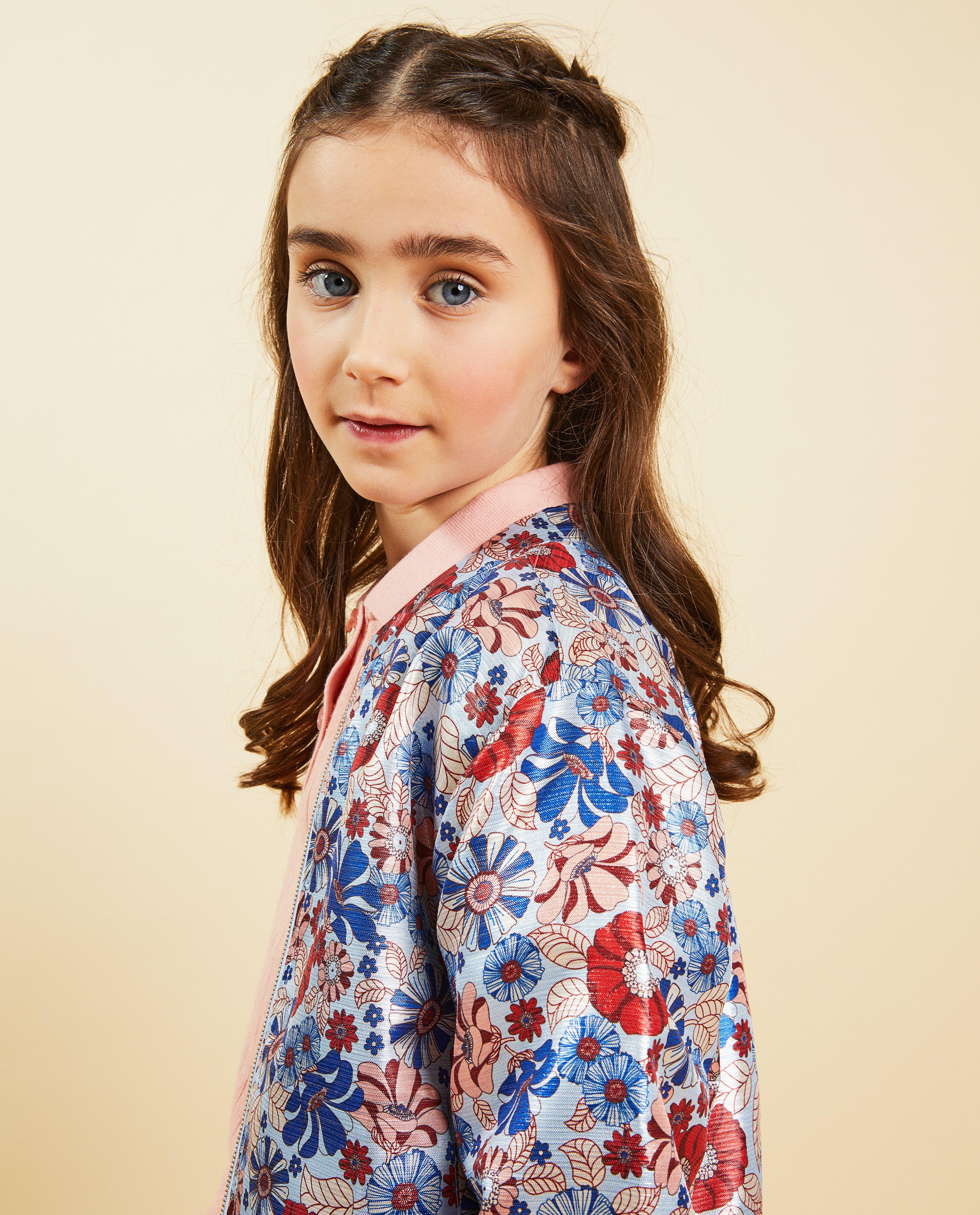 Cardigan - Boxy jasje met print, Communie
