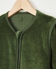 Accessoires pour bébés - Sac de couchage vert en velours - 110 cm