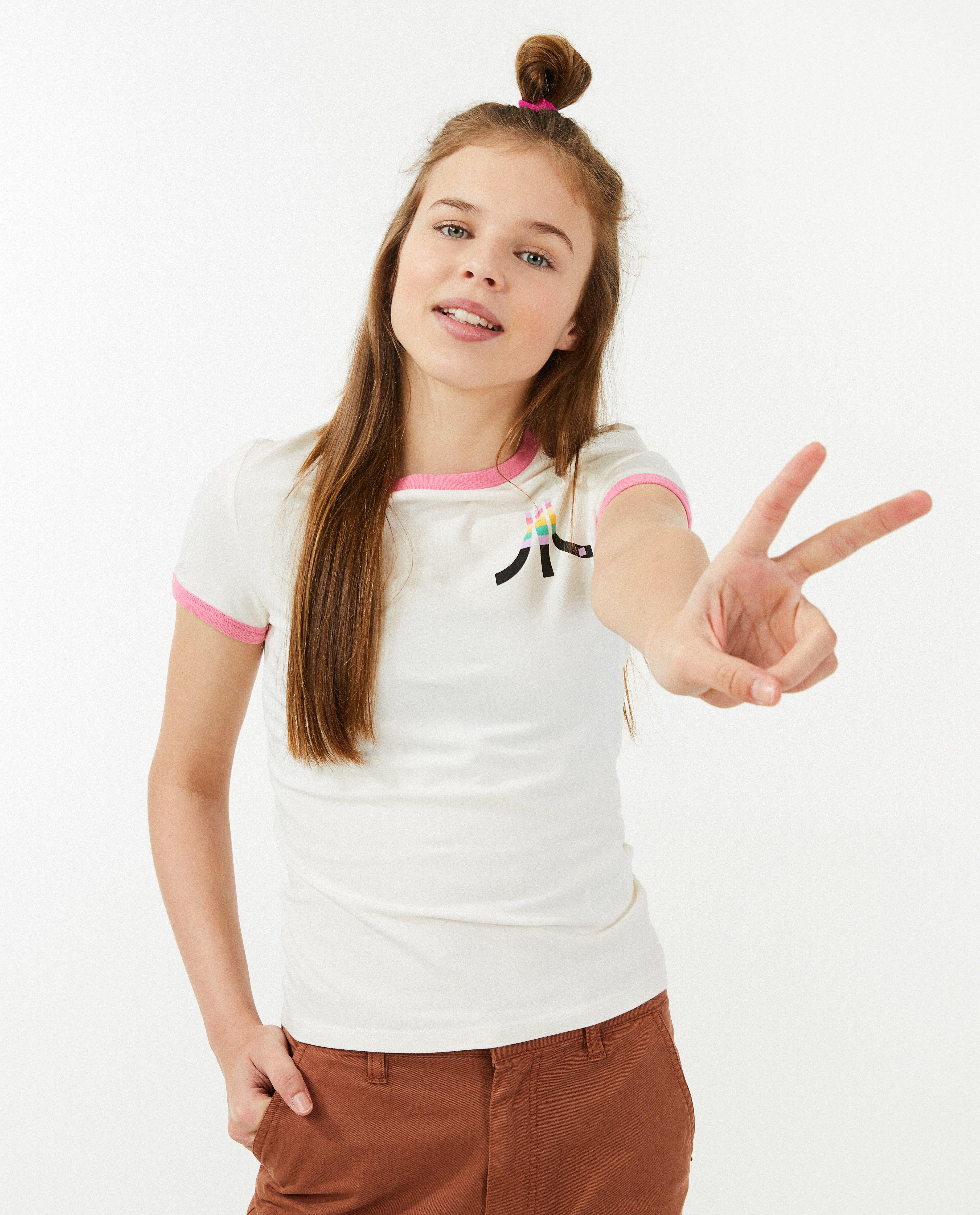 T-shirts - T-shirt écru à imprimé