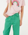 Jeans - Groene jeans, flared fit