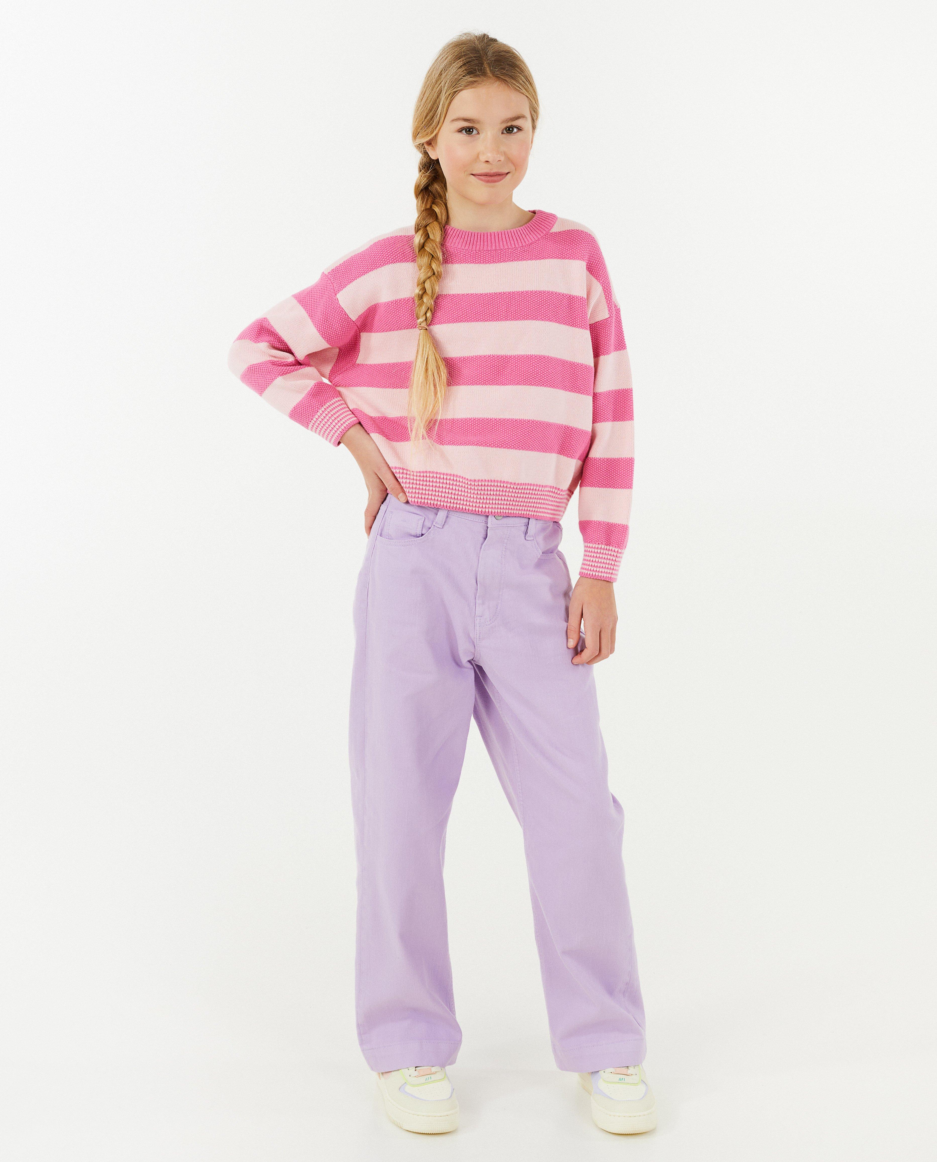 Jeans lilas, coupe à pattes d’éléphant (flared) - null - Fish & Chips