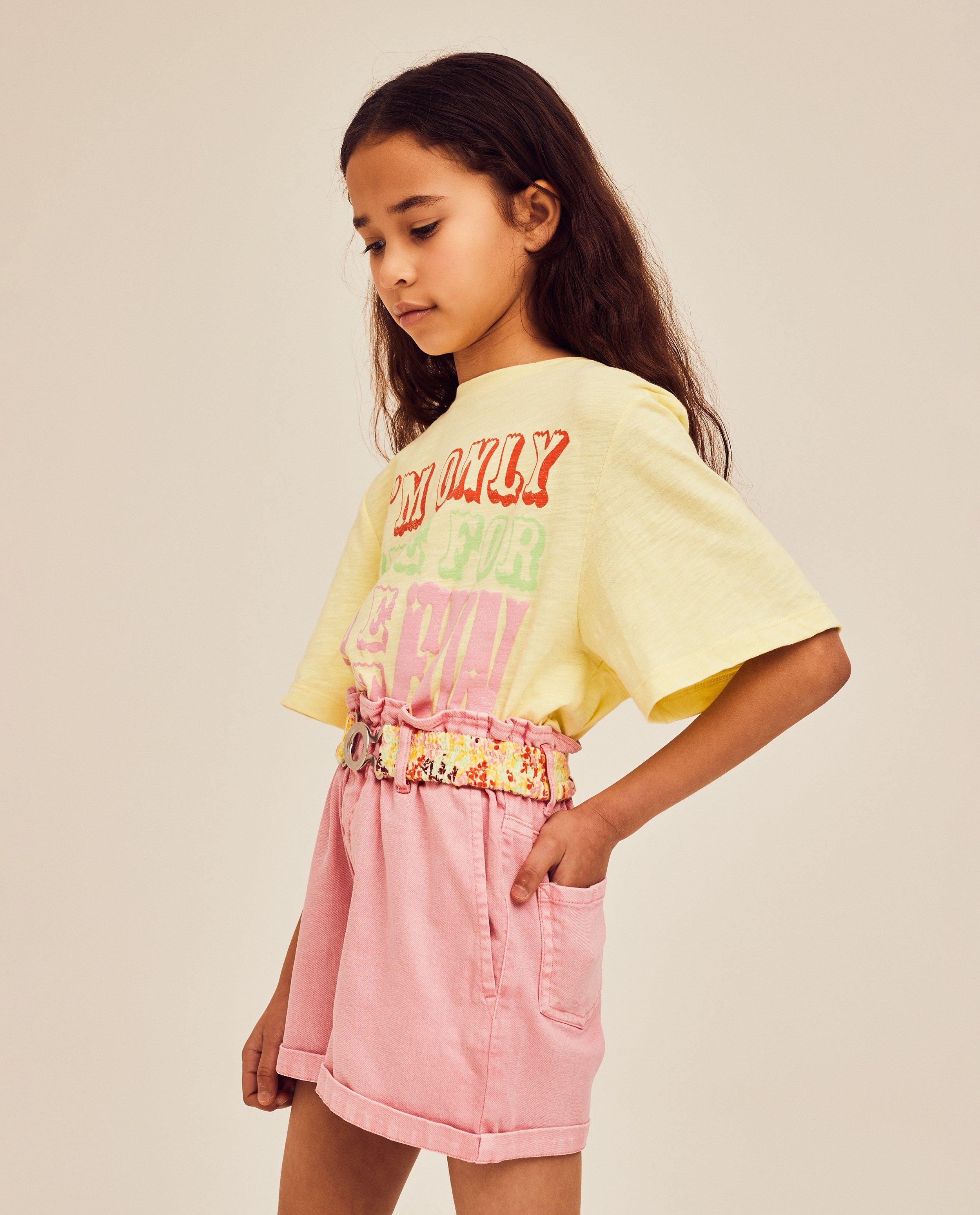 Roze short met riem - null - CKS