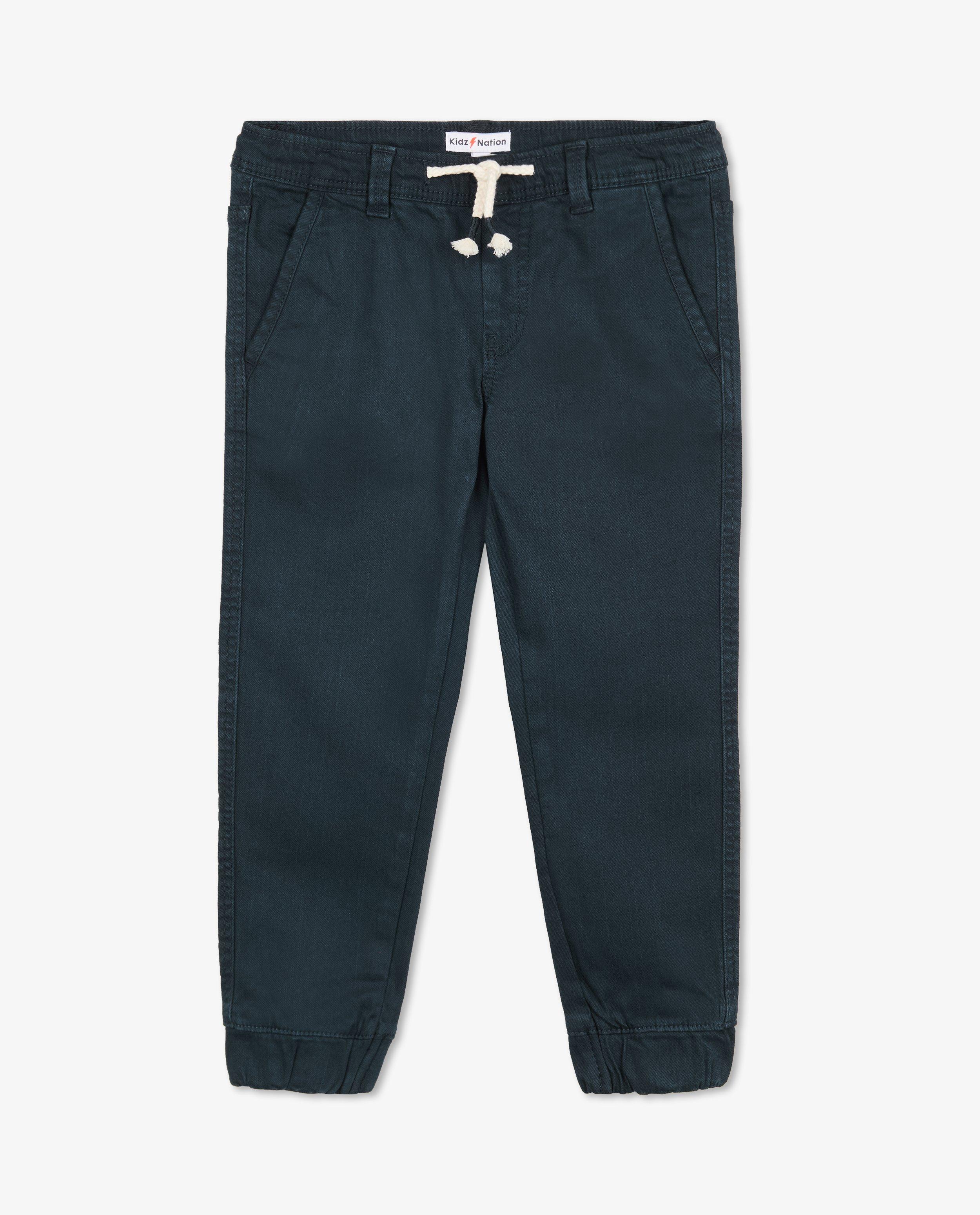 Pantalon bleu, tapered (fuselé) - Détails du produit - bleu foncé - image numéro 3