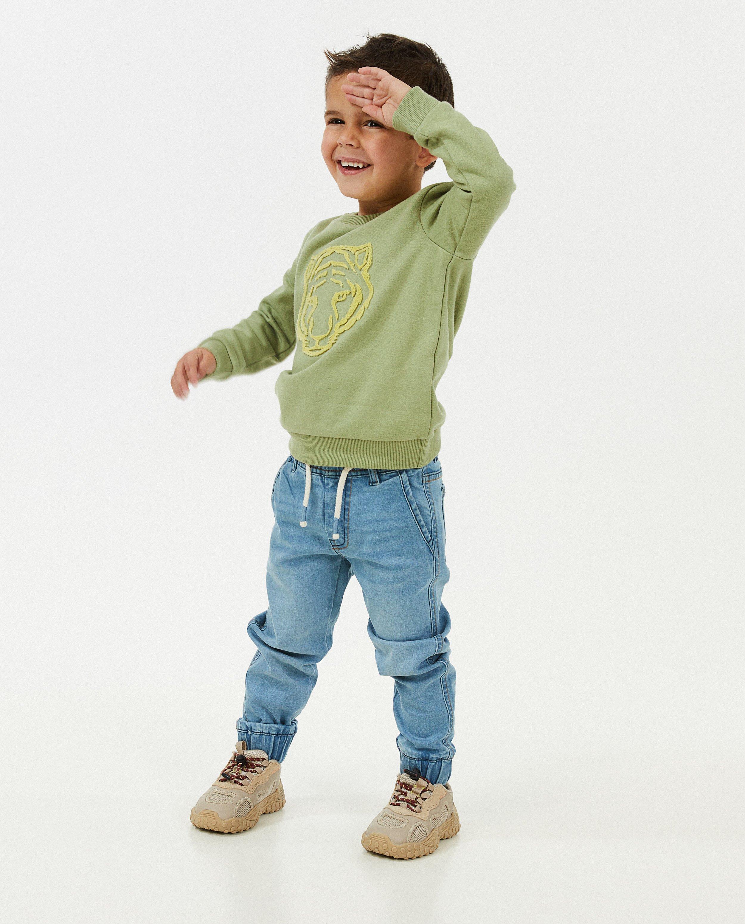 Blauwe broek, tapered fit - null - Kidz Nation