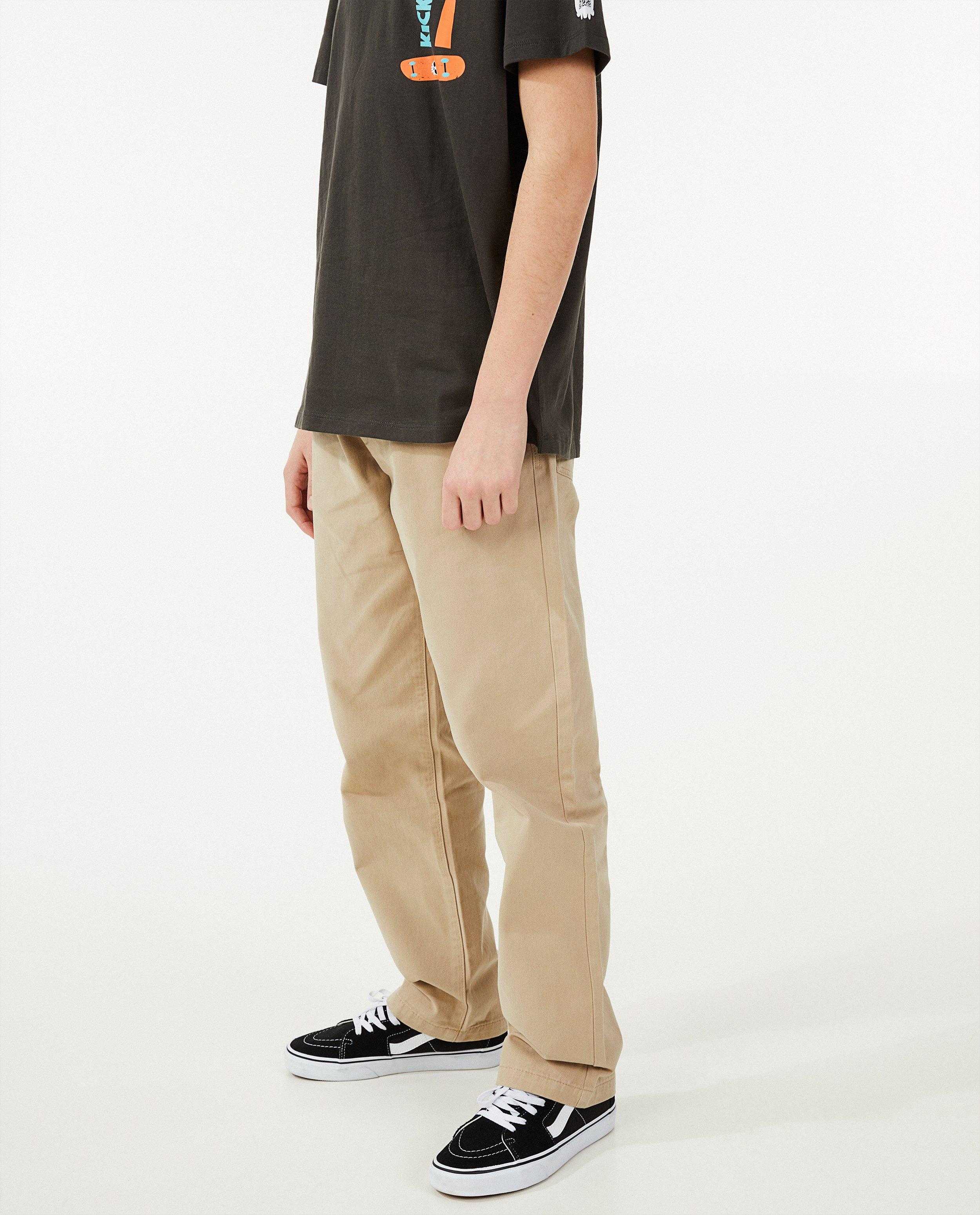 Pantalons - Pantalon beige, coupe skater