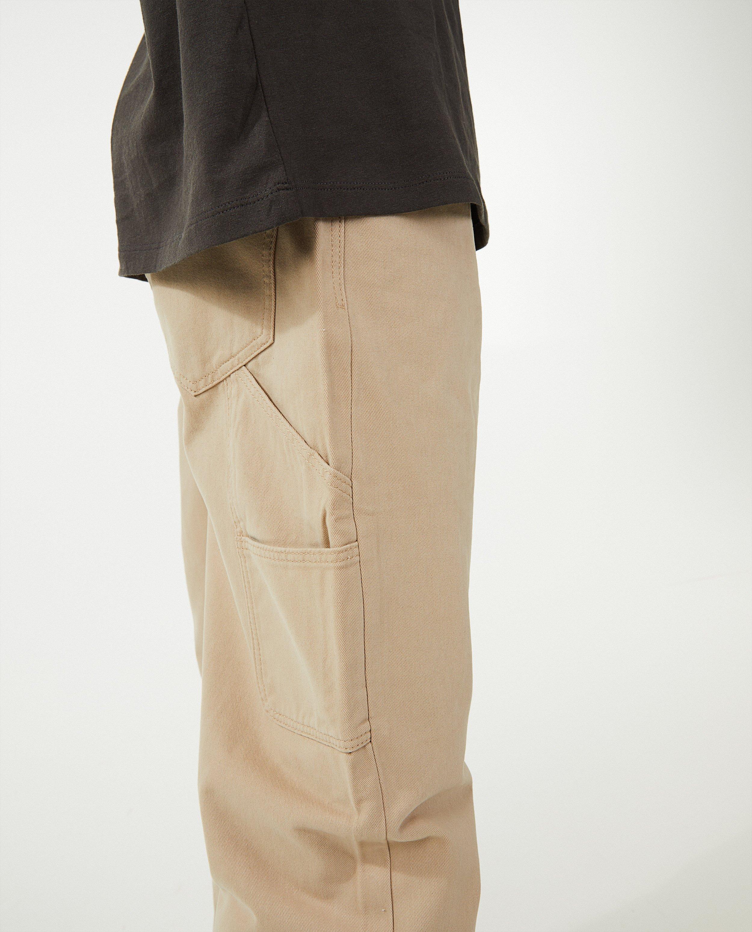 Pantalons - Pantalon beige, coupe skater