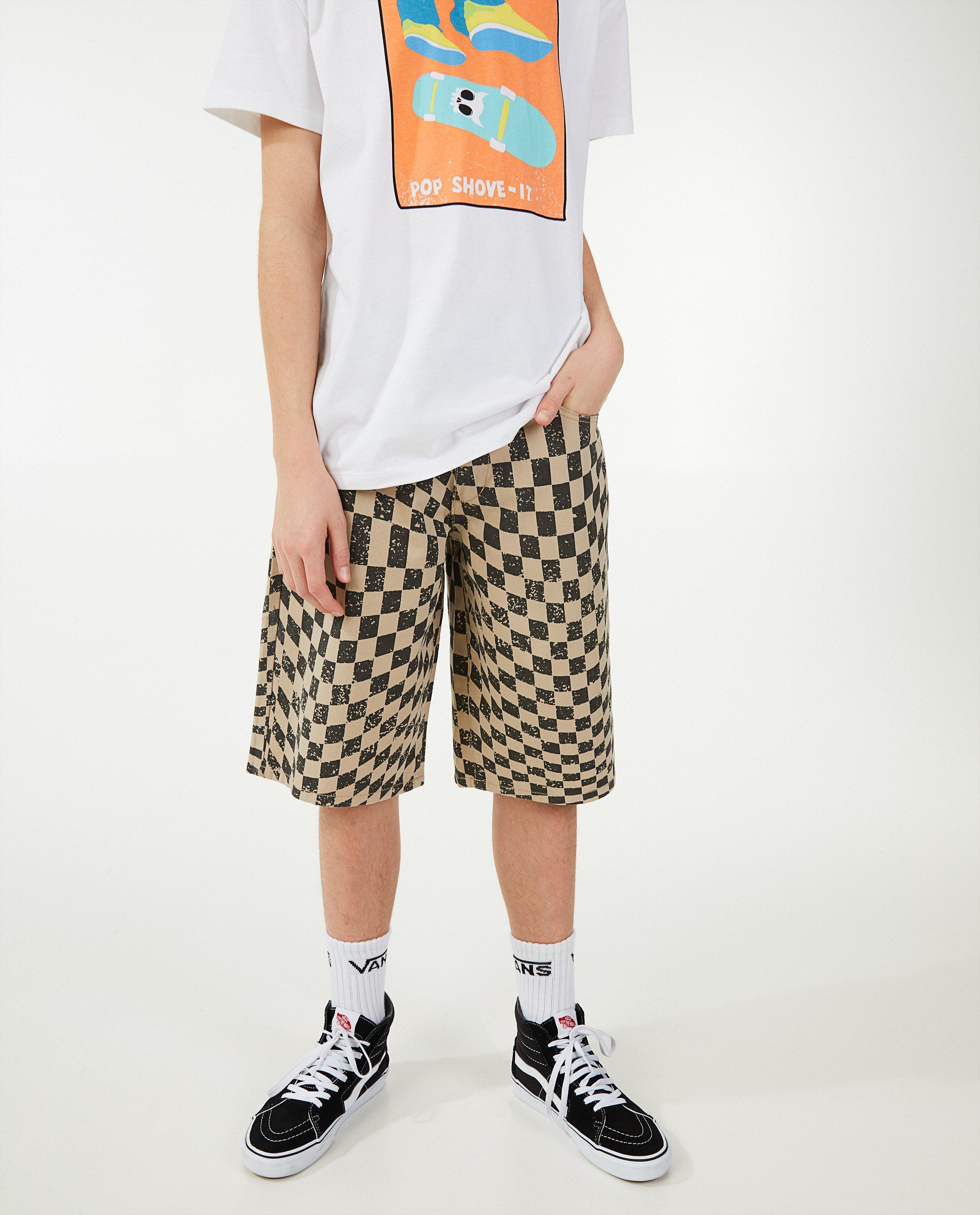 Shorten - Short met ruiten, skater fit