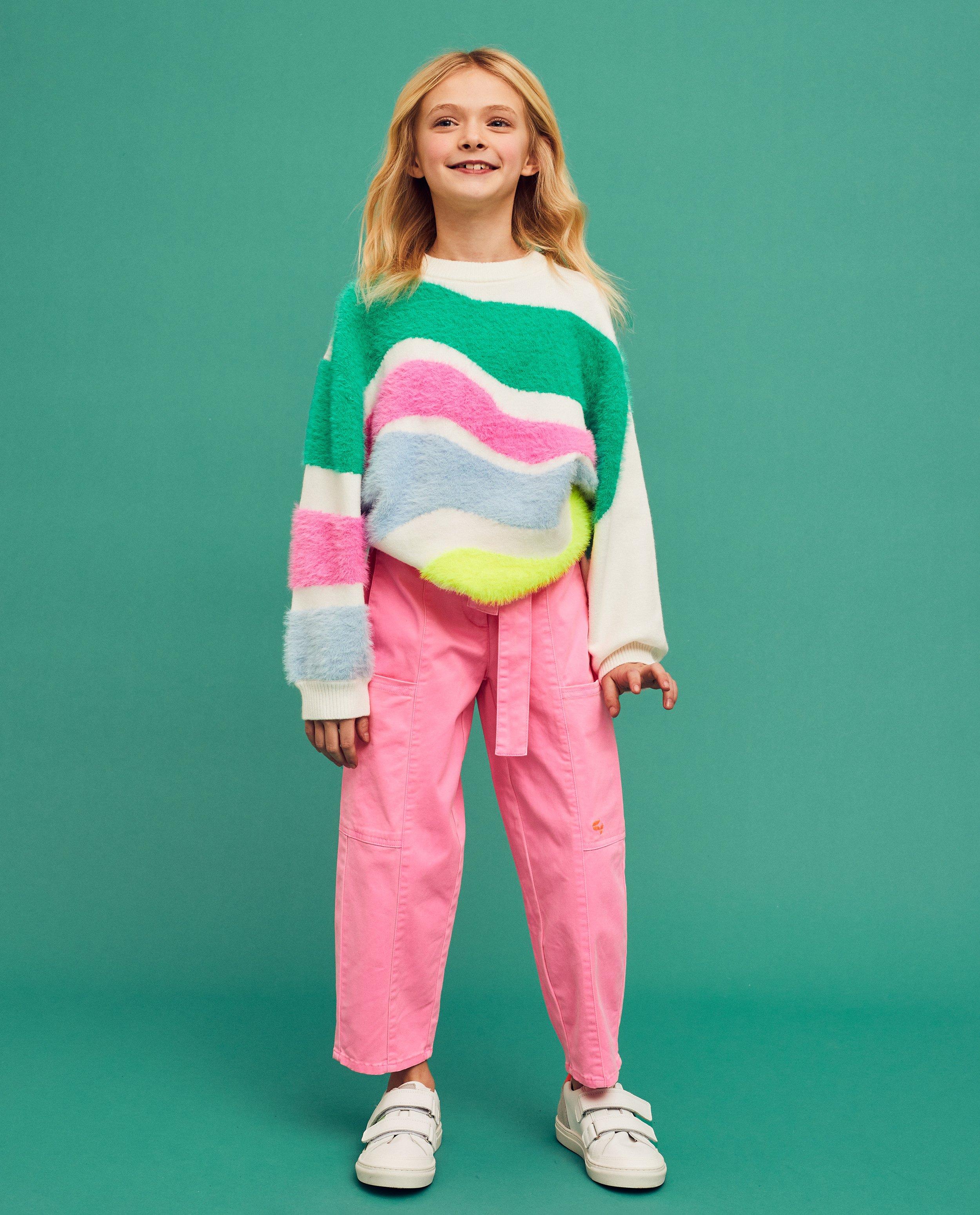 Jeans - Roze broek met knooplint