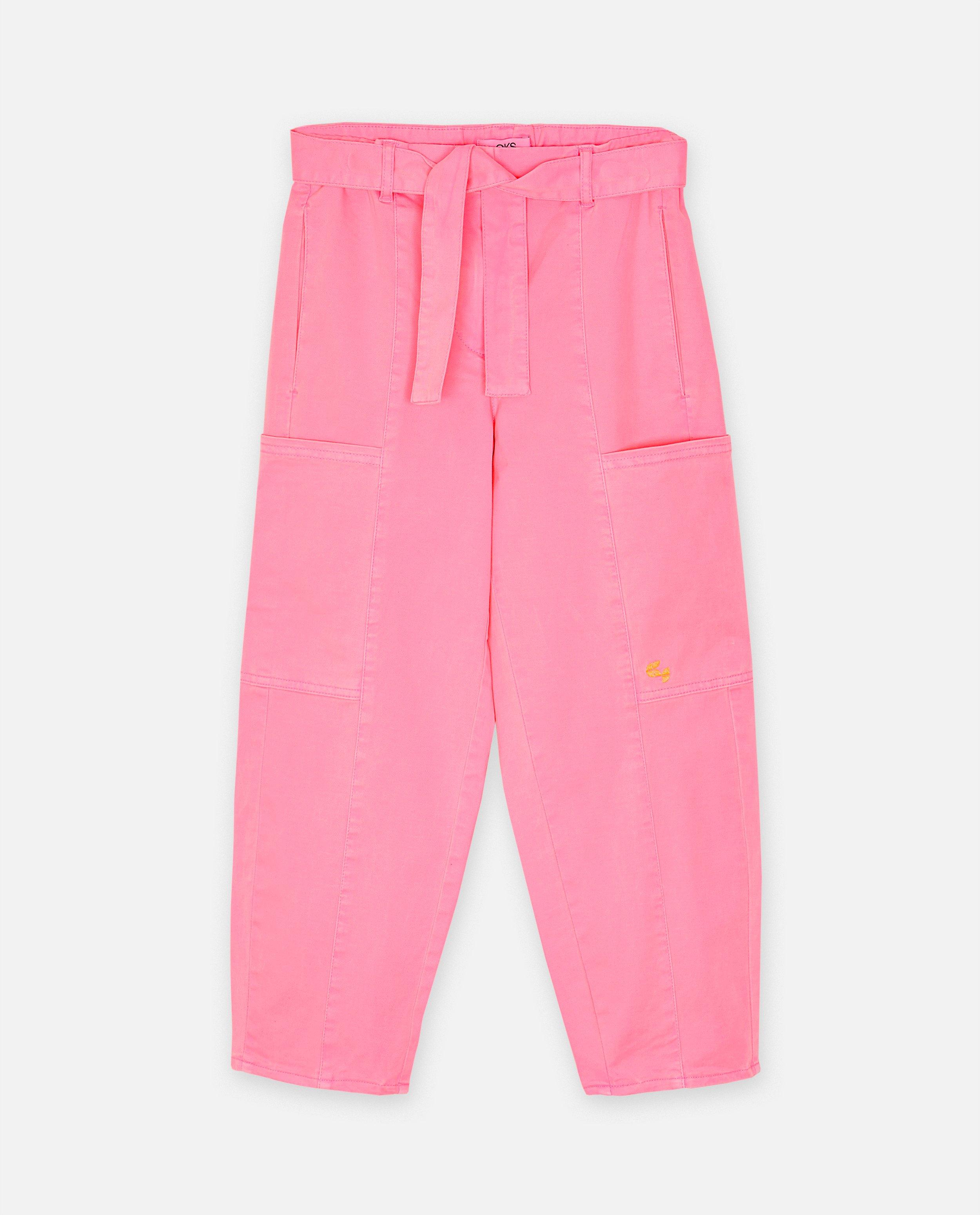 Jeans - Roze broek met knooplint