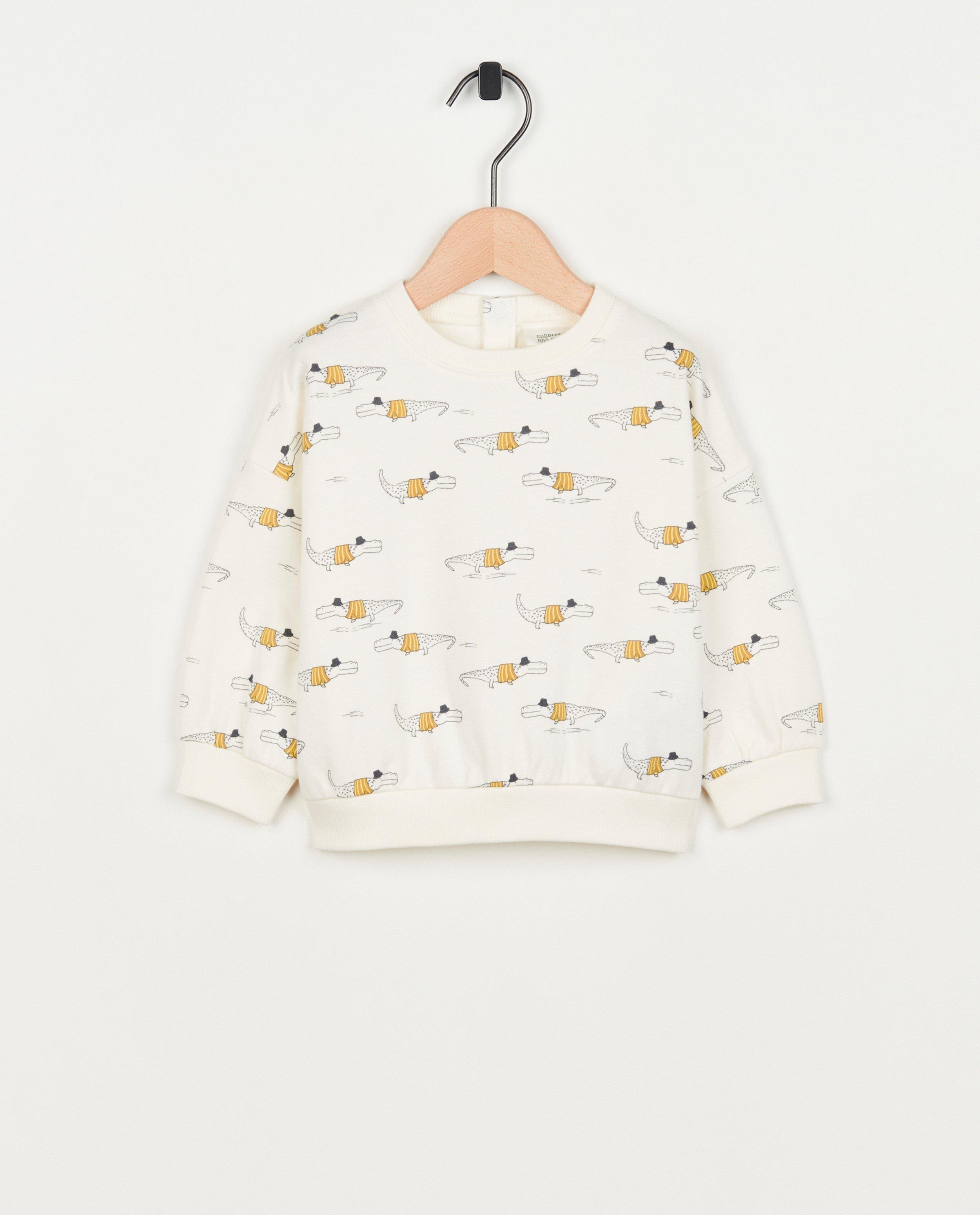 Sweater met krokodillenprint - null - Cuddles and Smiles